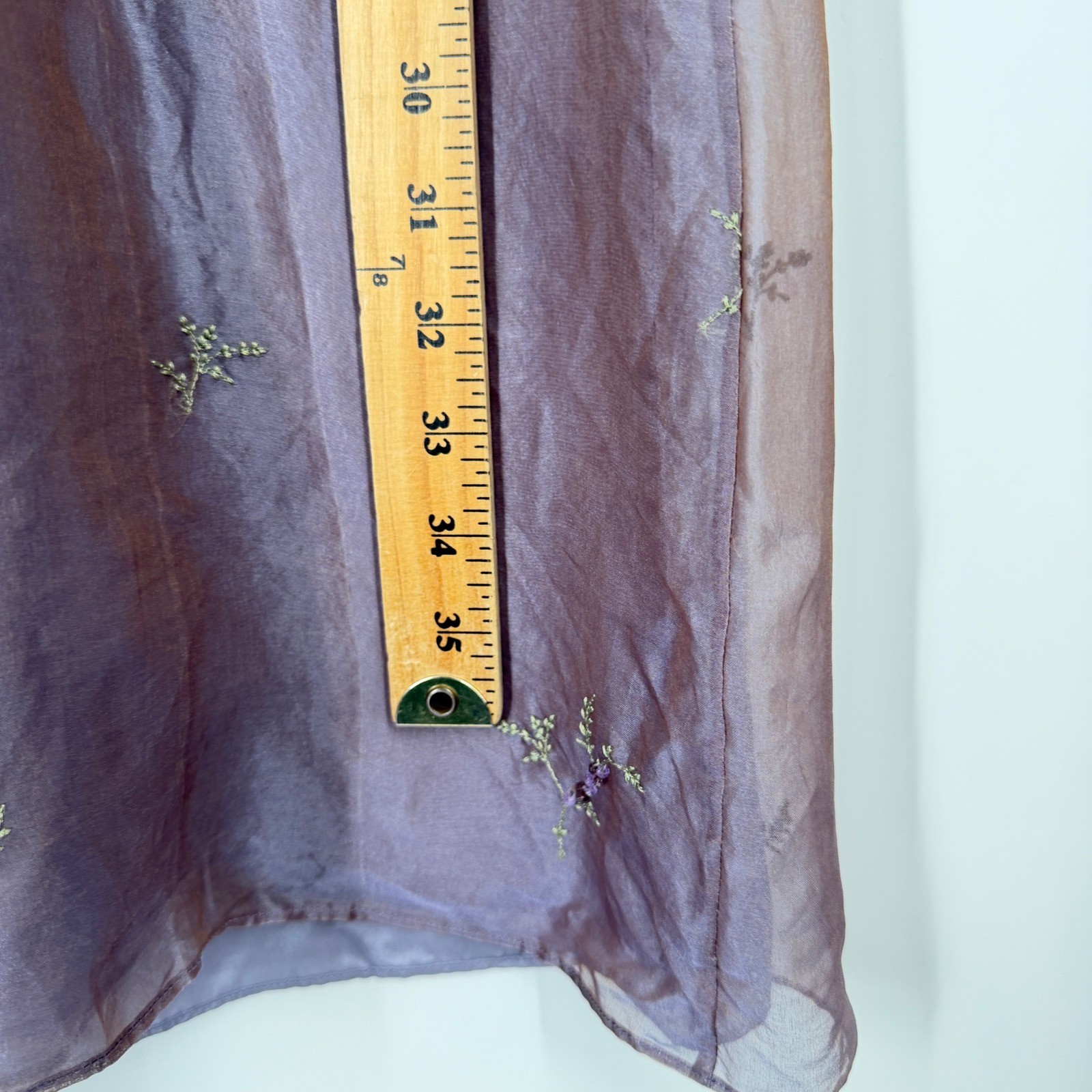 Y2K Ann Taylor VTG 100% Silk Embroidered Beaded Shift Dress Mauve Purple Size 12