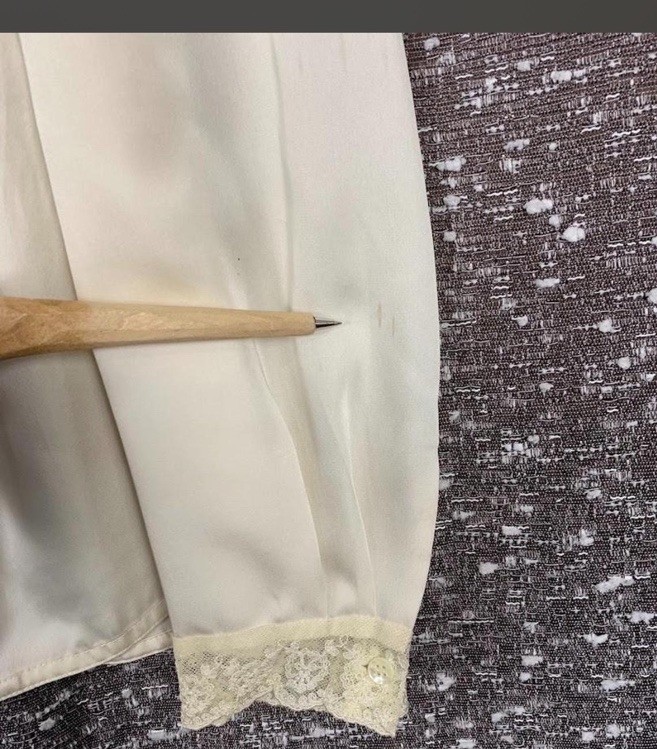 Vintage 70s 80s Jessica Ltd Floral Lace Cream Blouse Victorian Cottagecore Sz 10