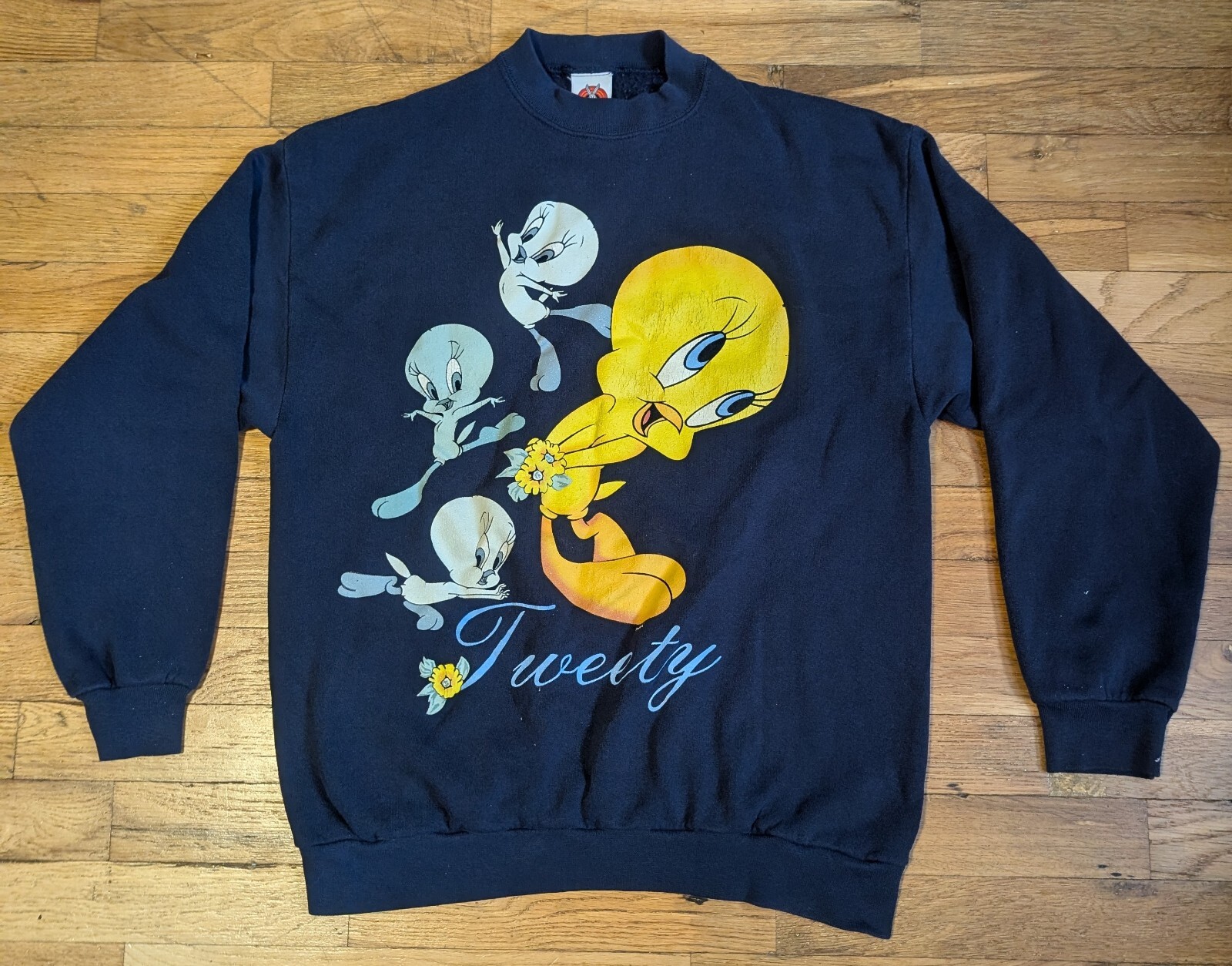 Vtg Tweety Bird Sweatshirt – LARGE – 1997 Pullover USA 90s Looney Tunes – *Read