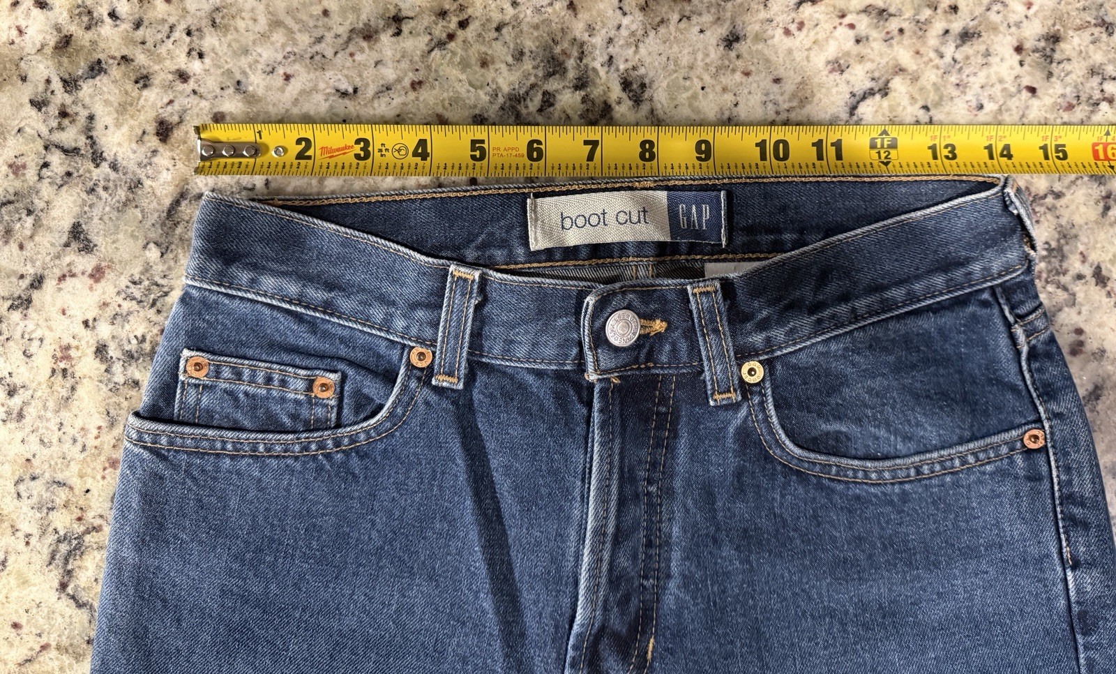 Vintage Gap Made in USA Y2K Bootcut Jeans 11/00 Button Fly 28×29 Size 4 Denim