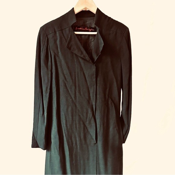 Vintage Pauline Trigere Black Dress Union Made in USA Fits Size 8/10