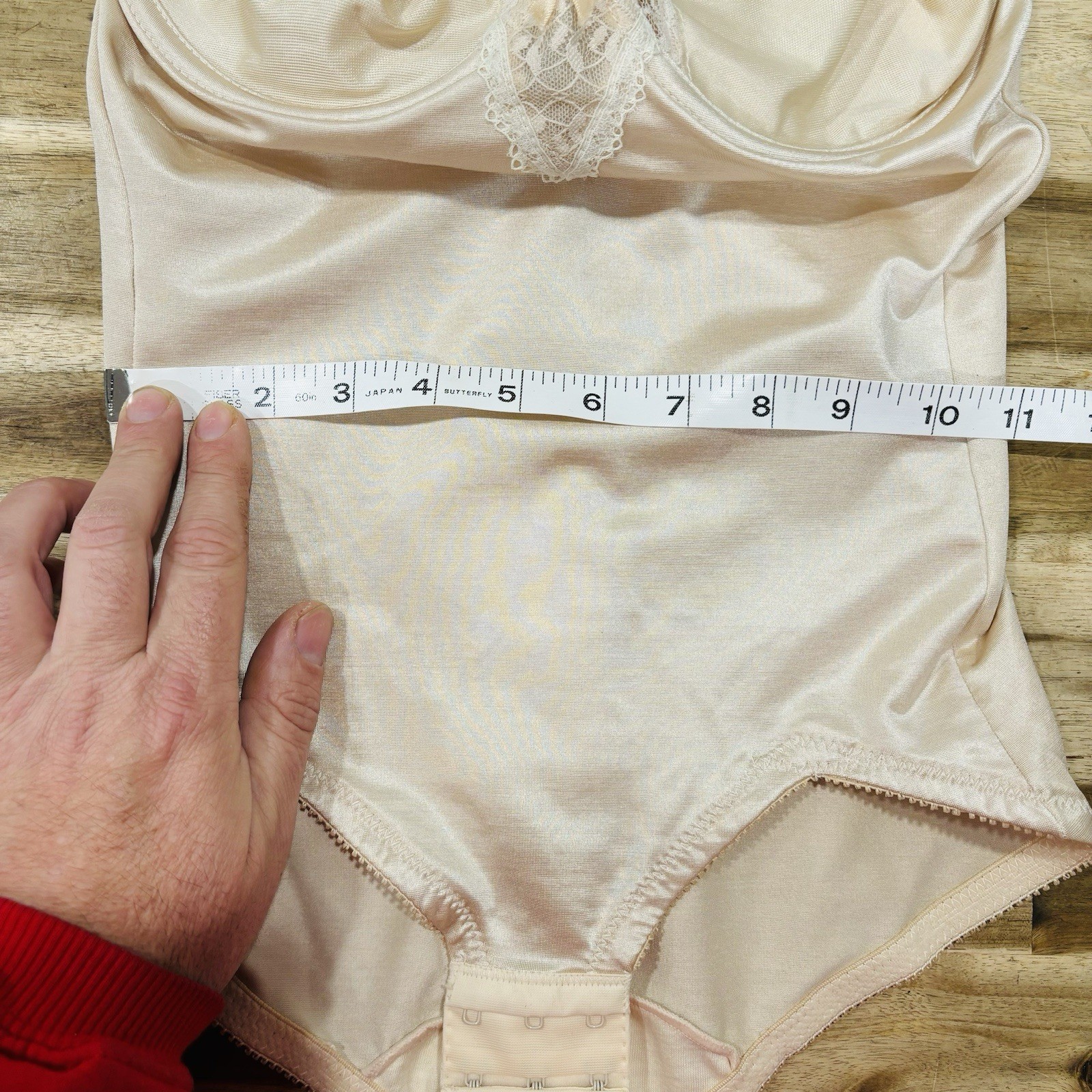 Young Smoothie Vintage Bodysuit 36 D LACE Girdle Corset Stretch Bodycon