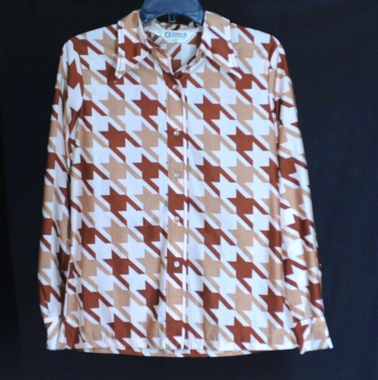 VTG Loubella Extendables 70’S Disco Shirt Women’s Top Size S Butterfly Collar