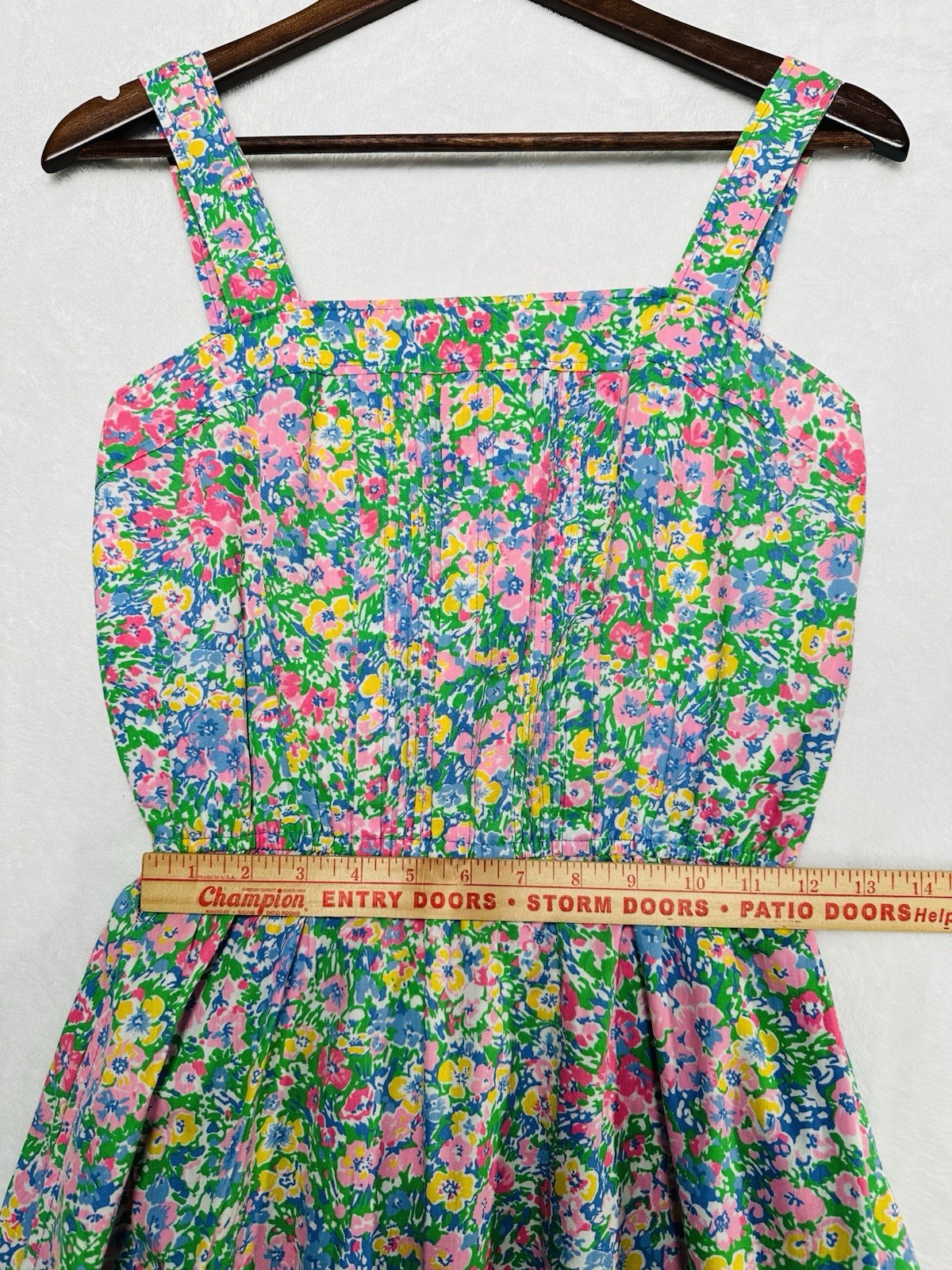 VTG 50s 60s Jenni Floral Midi Dress Sundress Sz XS – Small Pockets Cottagecore