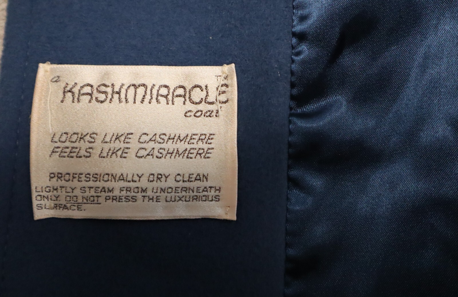 Vintage 1970s KASHMIRACLE by Wellington womens blue coat size 14 (NWT) USA