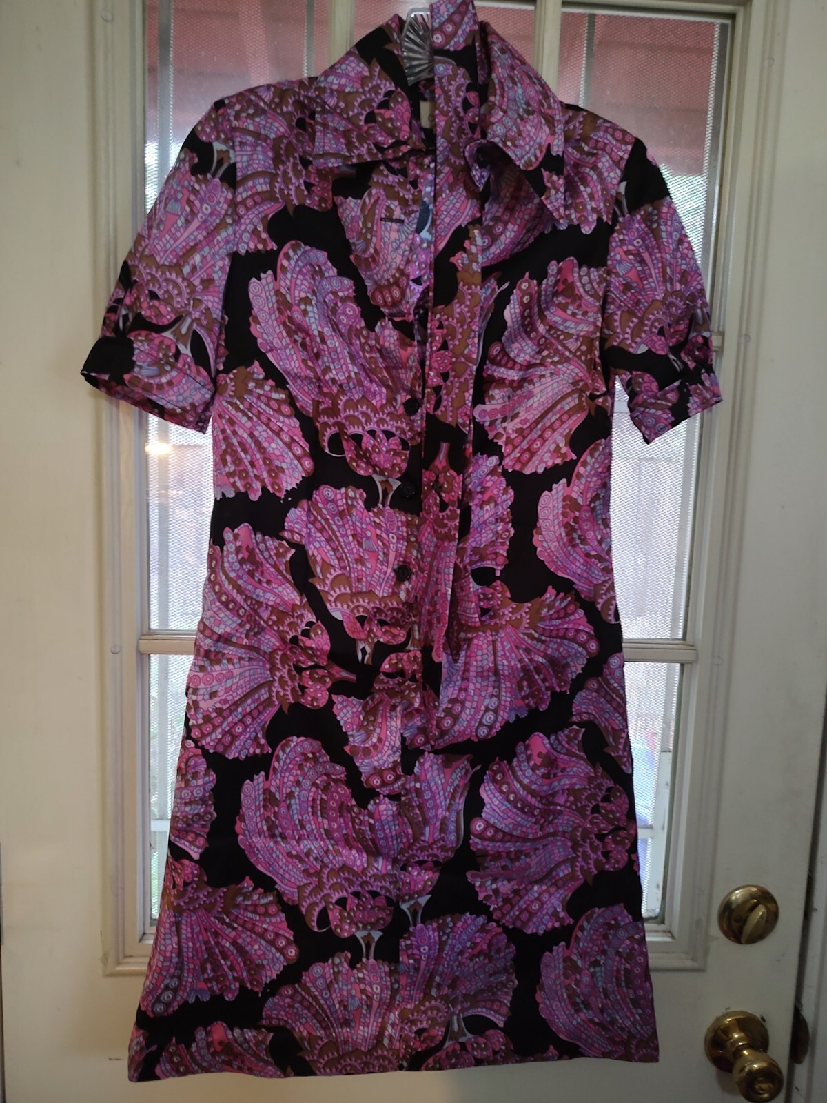 Vintage Women’s 60s 70s Paisley Gogo Mod Disco Hippie Dress Size 6/8