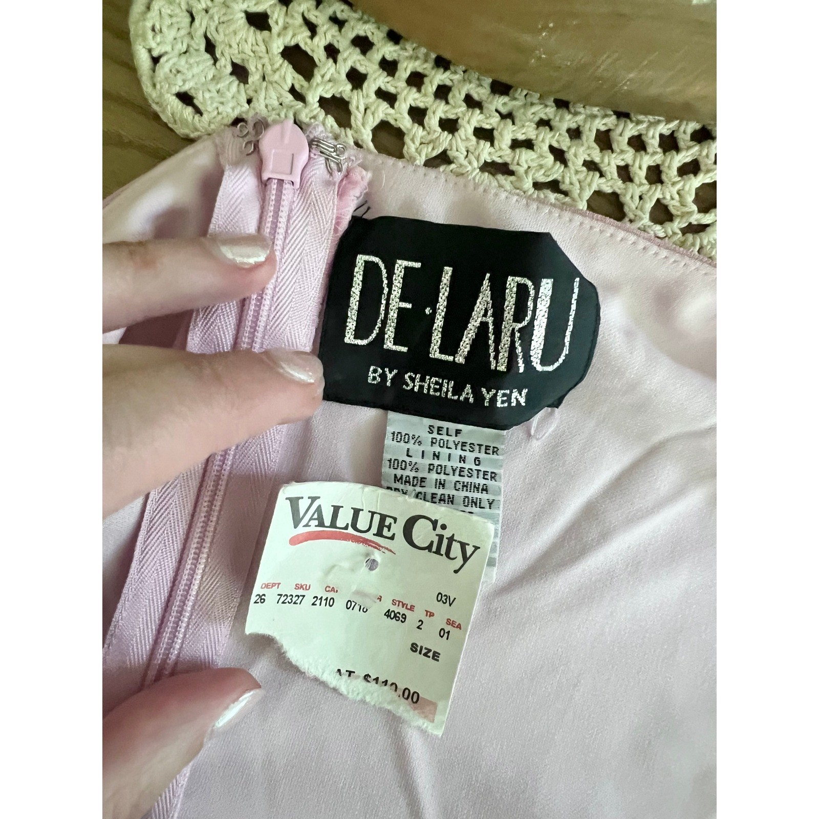 Vintage De Laru 90s Y2K Deadstock Floral Sequin Dress