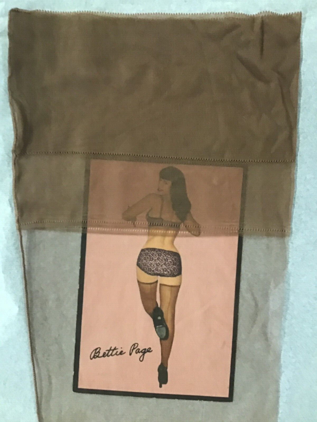 1 PR VTG FLAT KNIT ARLURE 51/15 SZ 10.5 SEAMED FFF CUBAN HEEL 32”-10”foot BROWN