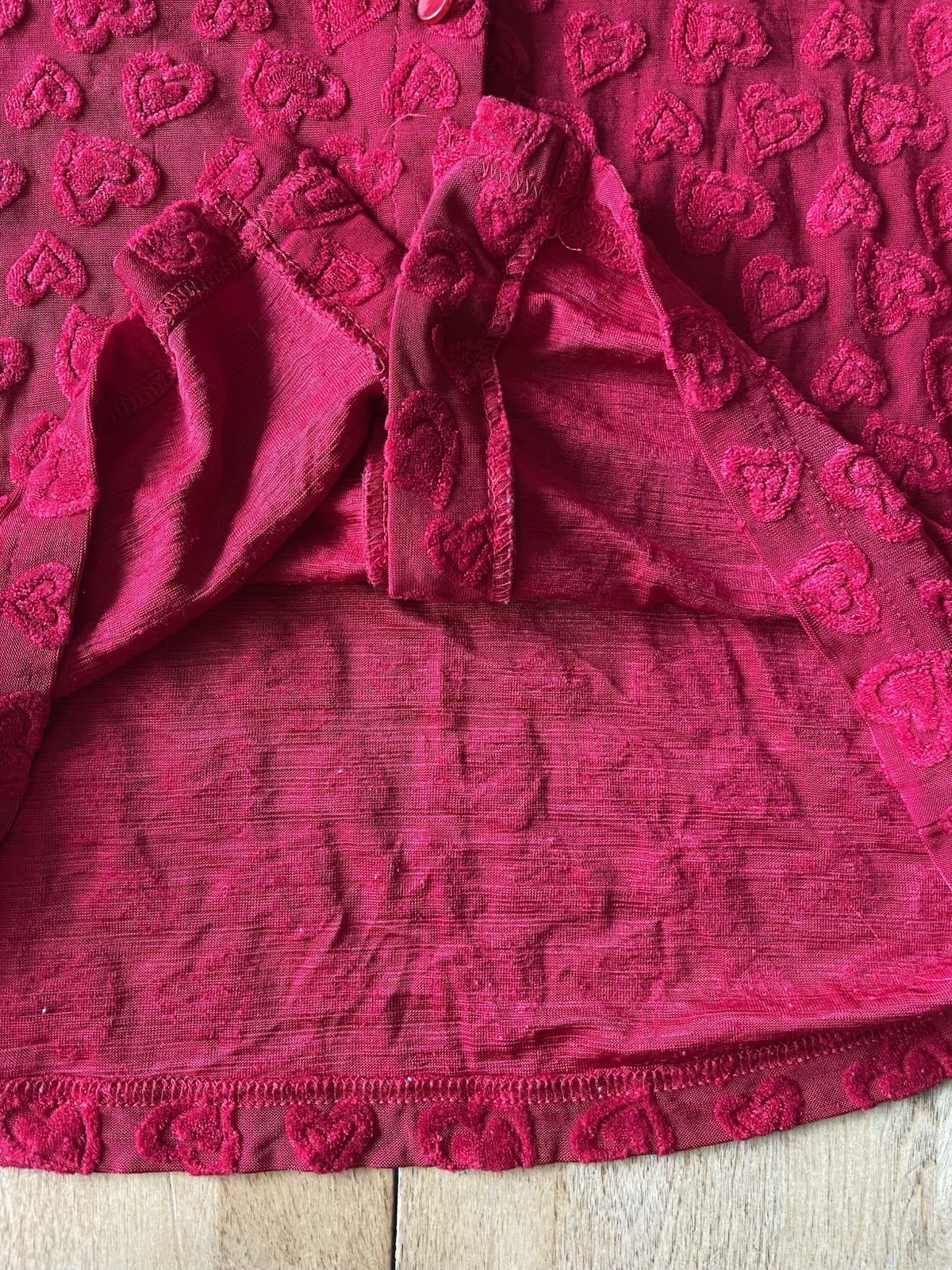 Vintage 90s Self Esteem Heart Print Button Shirt Size Large Valentines Day Y2K