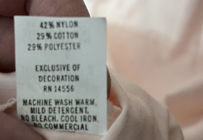 Vintage Julie of Slumbertogs Nightgown Size Large Gown Made In USA LGT Peach