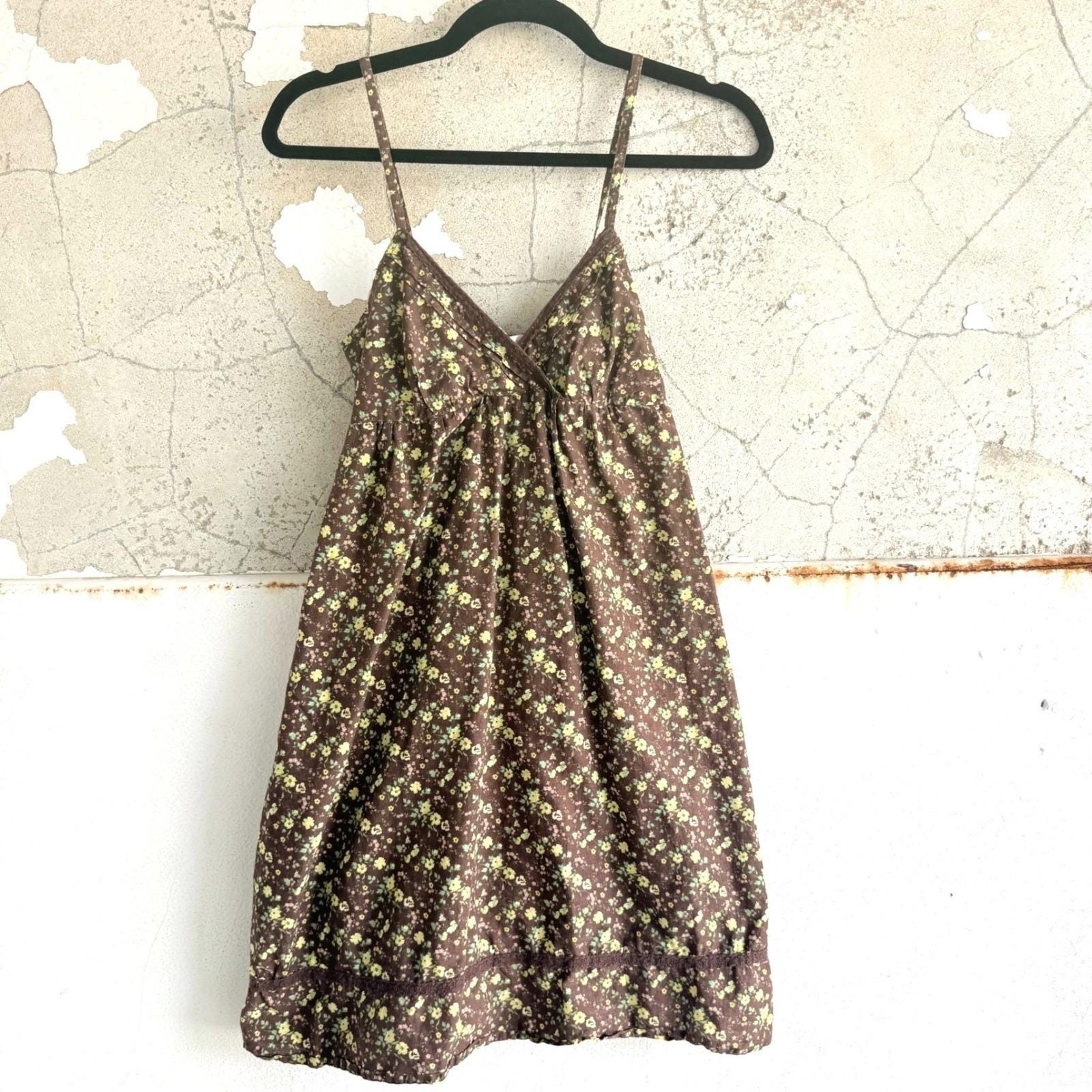 Y2K Babydoll Dress Ditsy Floral Mini LEI Cottagecore Fairycore Sundress Vintage