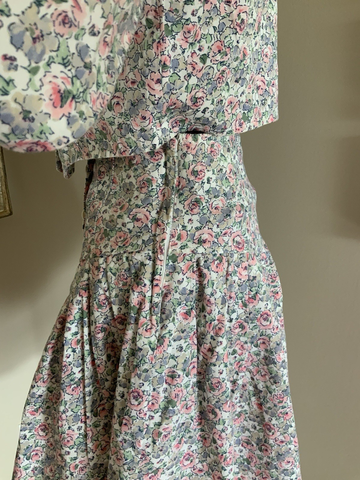 VTG 80s Benson & Smith Two Piece Blazer Skirt Set Floral Print Womens Size 5