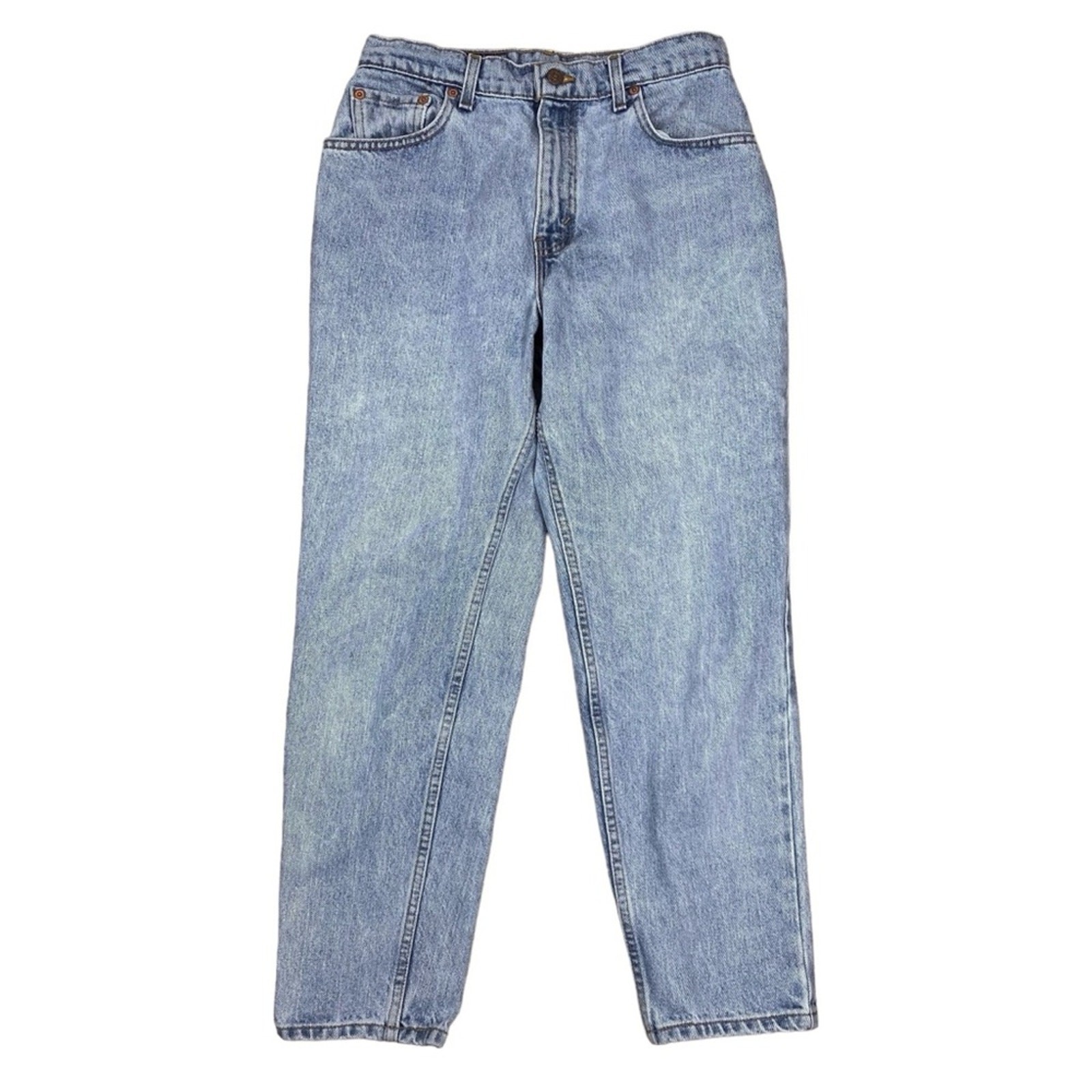 Vintage Levi’s 551 1990’s Relaxed Fit Tapered Leg Light Wash Jeans 10 Petite