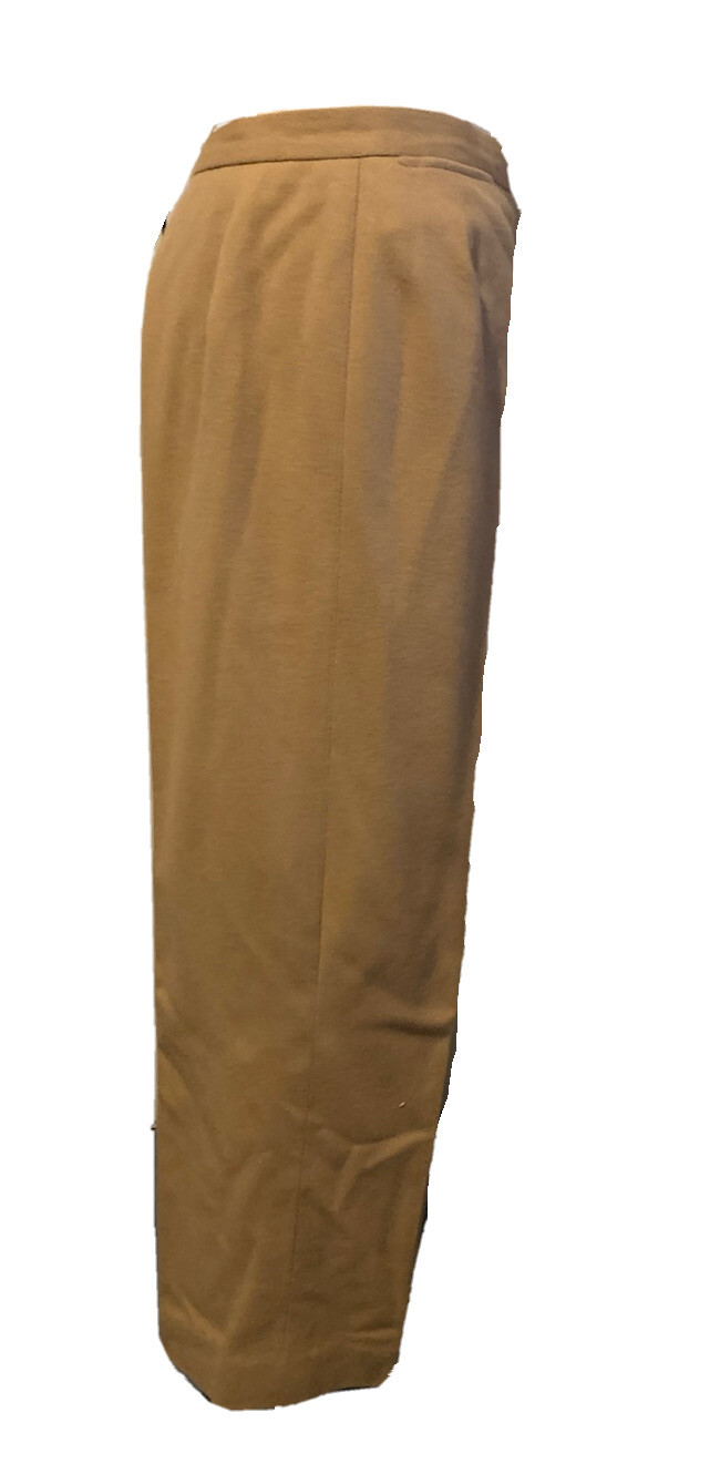 VINTAGE PANTS WOOL HIGH WAIST GORDON of PHILADELPHIA TAN FLAT FRONT LINED