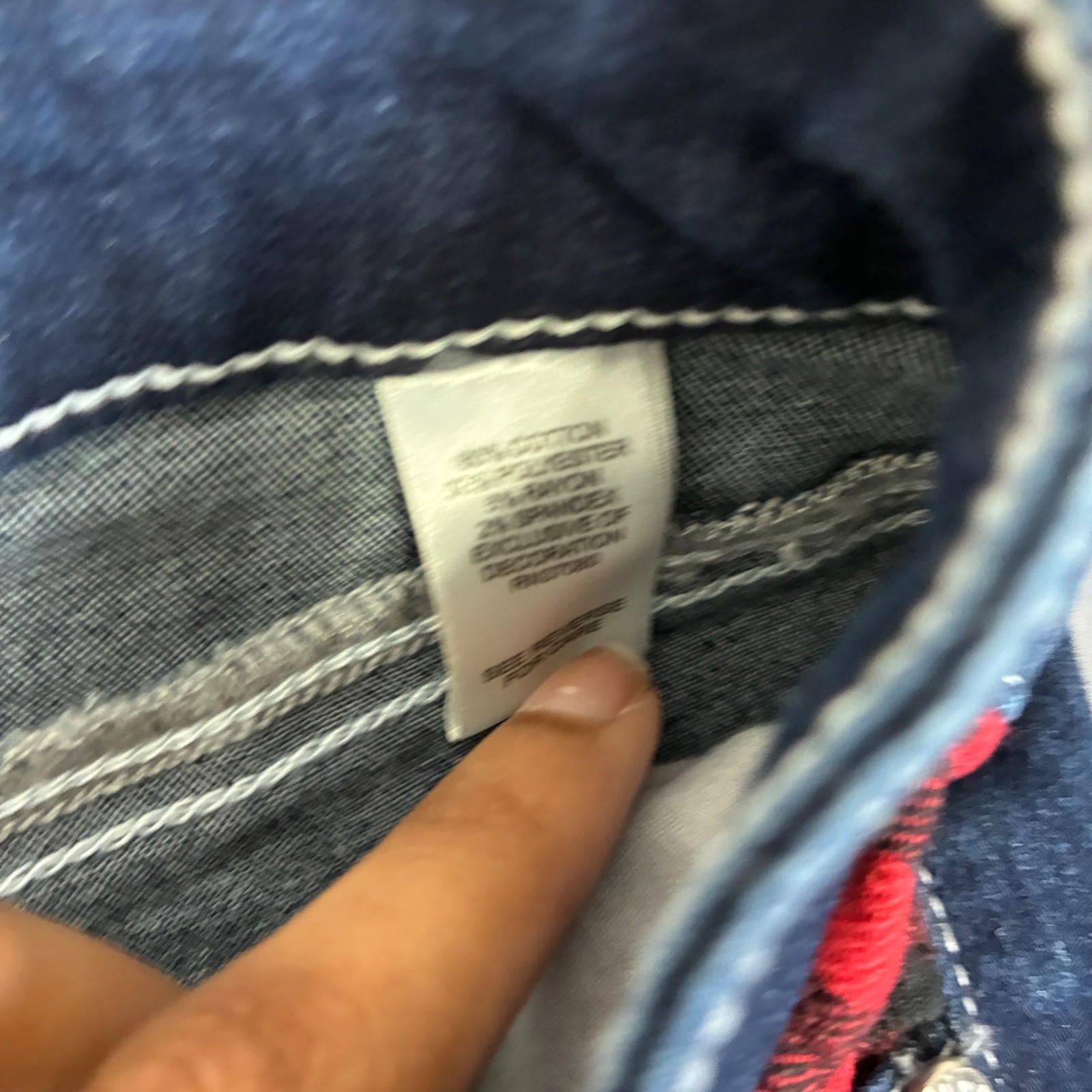 C’ EST 1946 Denim Curvy Flared Jeans Women’s Size 10 (32×31) Plaid Pockets Y2K