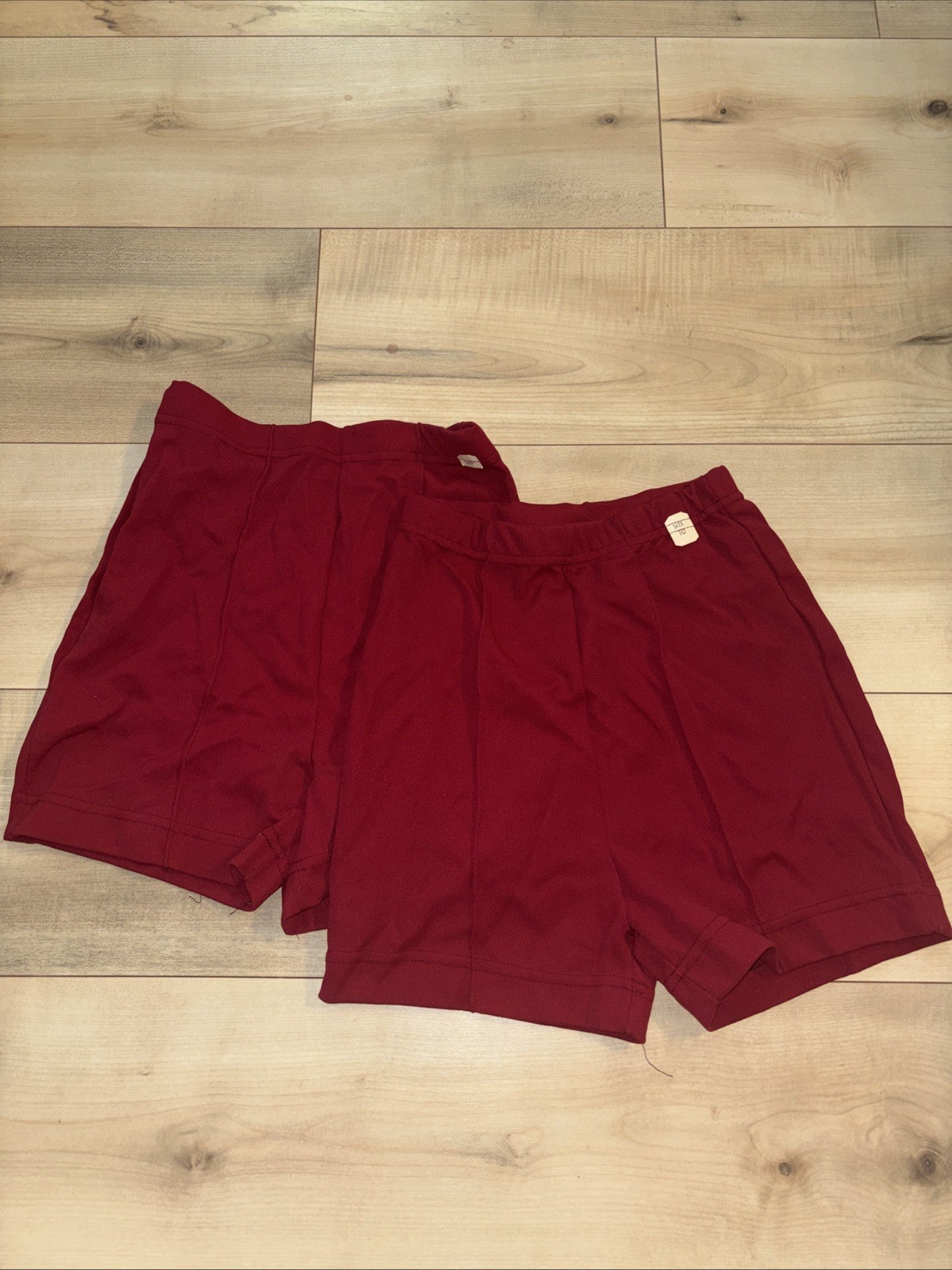 Lot Of 2 Women Vintage Merrygarden 100% Nylon Shorts Size 10 Waist 24 USA Maroon