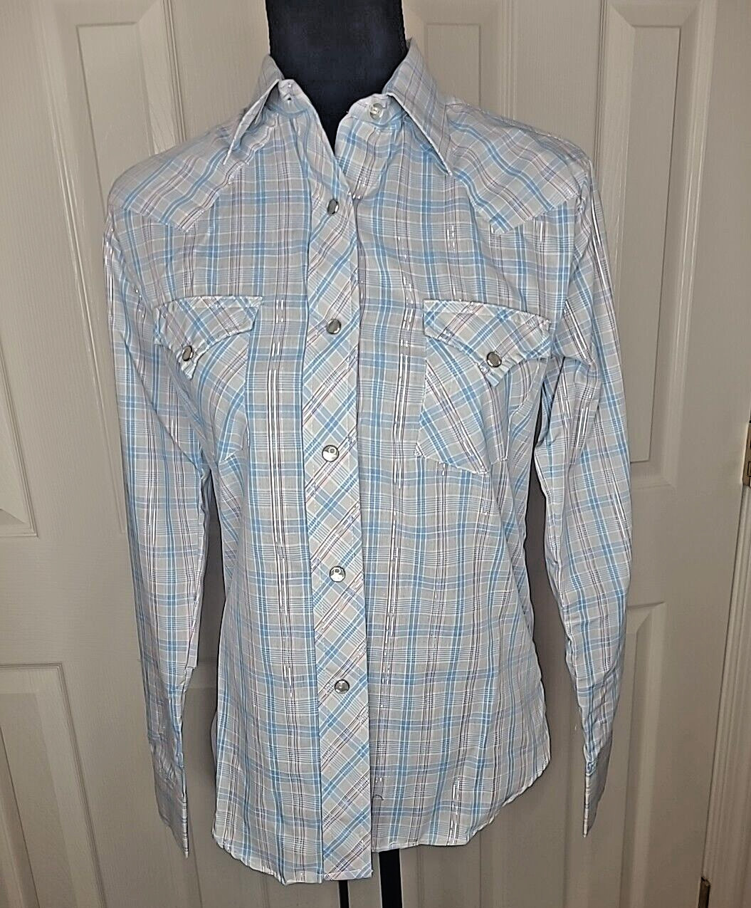 USA Vintage Ely Plains Western Women’s Long Sleeve Pearlized Snap Shirt 11/12