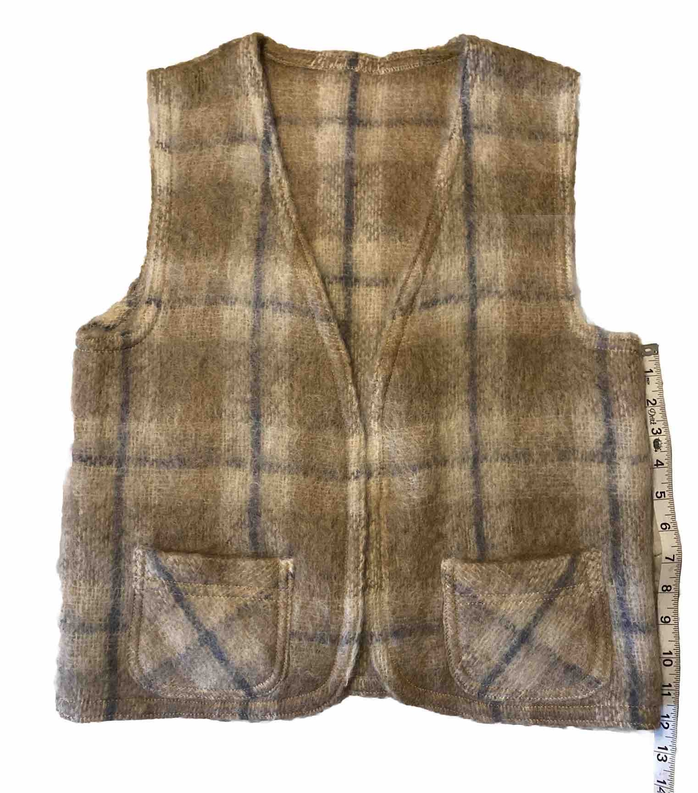 VTG Donegal Design Womens 2-Pc Mohair Wool Lined Skirt & Vest Hand Woven Ireland