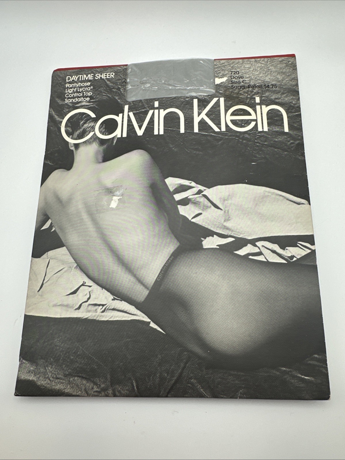 NEW Calvin Klein Pantyhose 1985 DOVE Grey Gray Size C Daytime Sheer Vintage