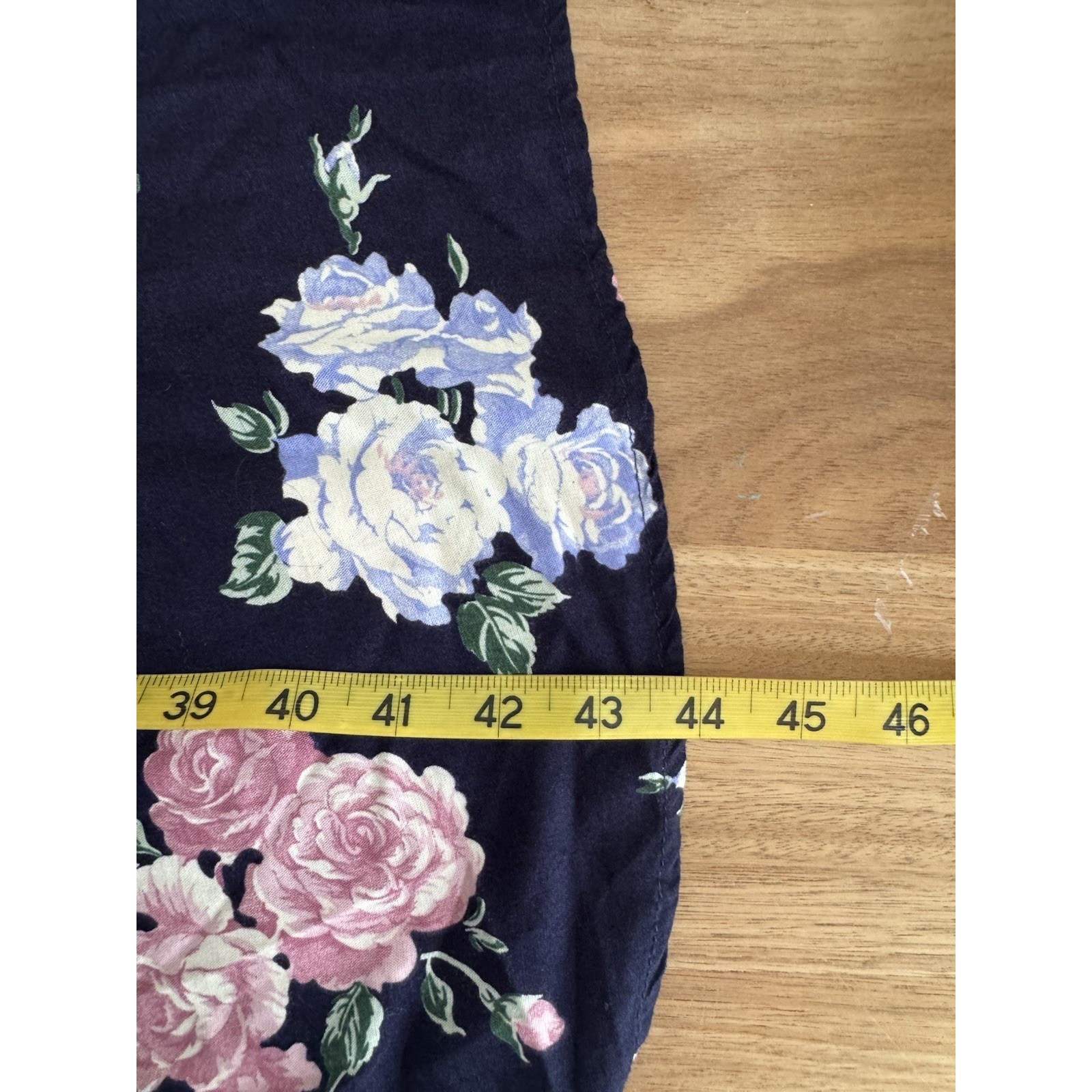 Vintage tabby of california Midi Navy Floral Size 8 Made In USA
