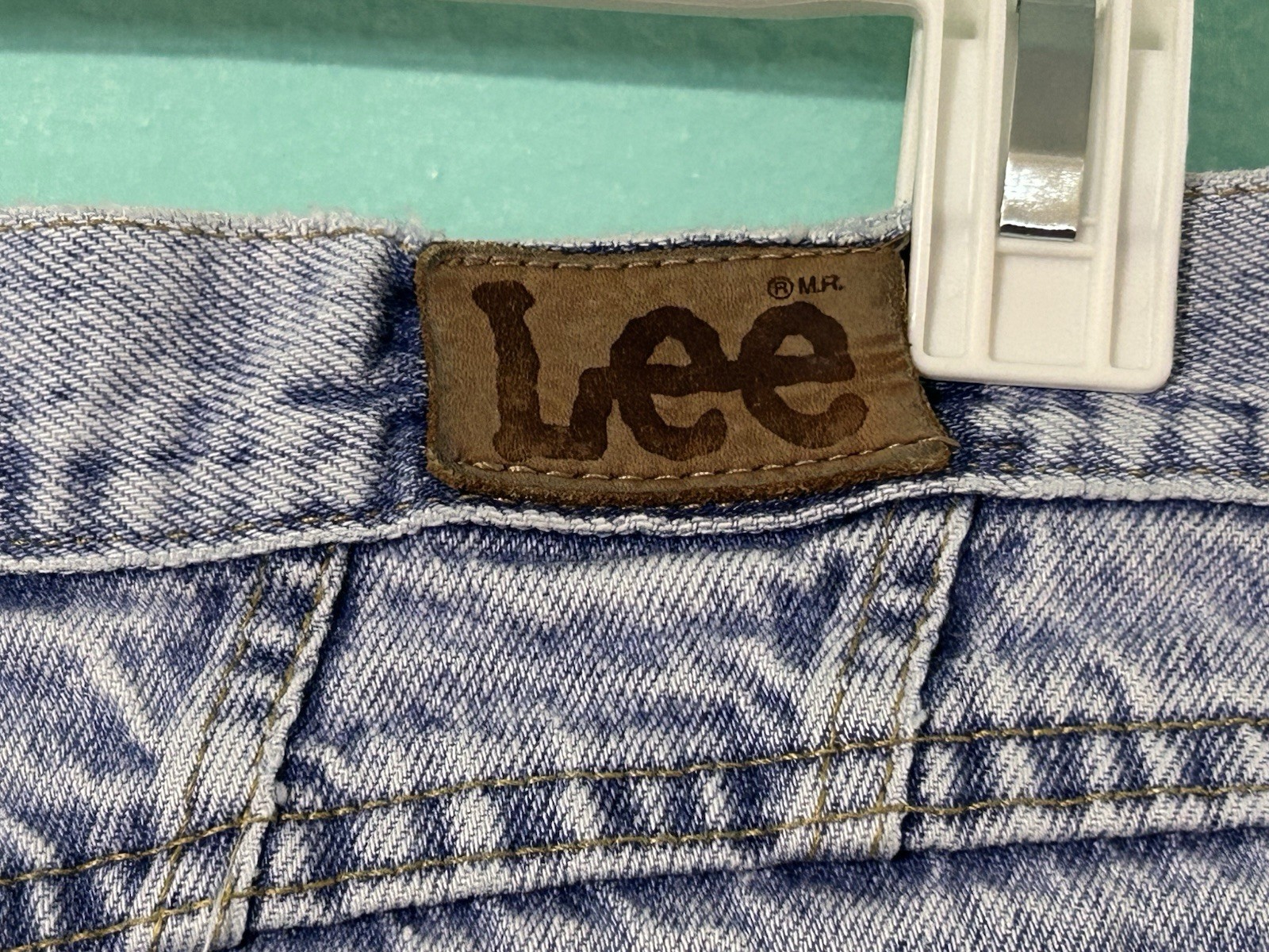 Vintage 80s 90s Stone Washed High Waisted Tapered Leg Lee Mom Jeans 16 18 Womens