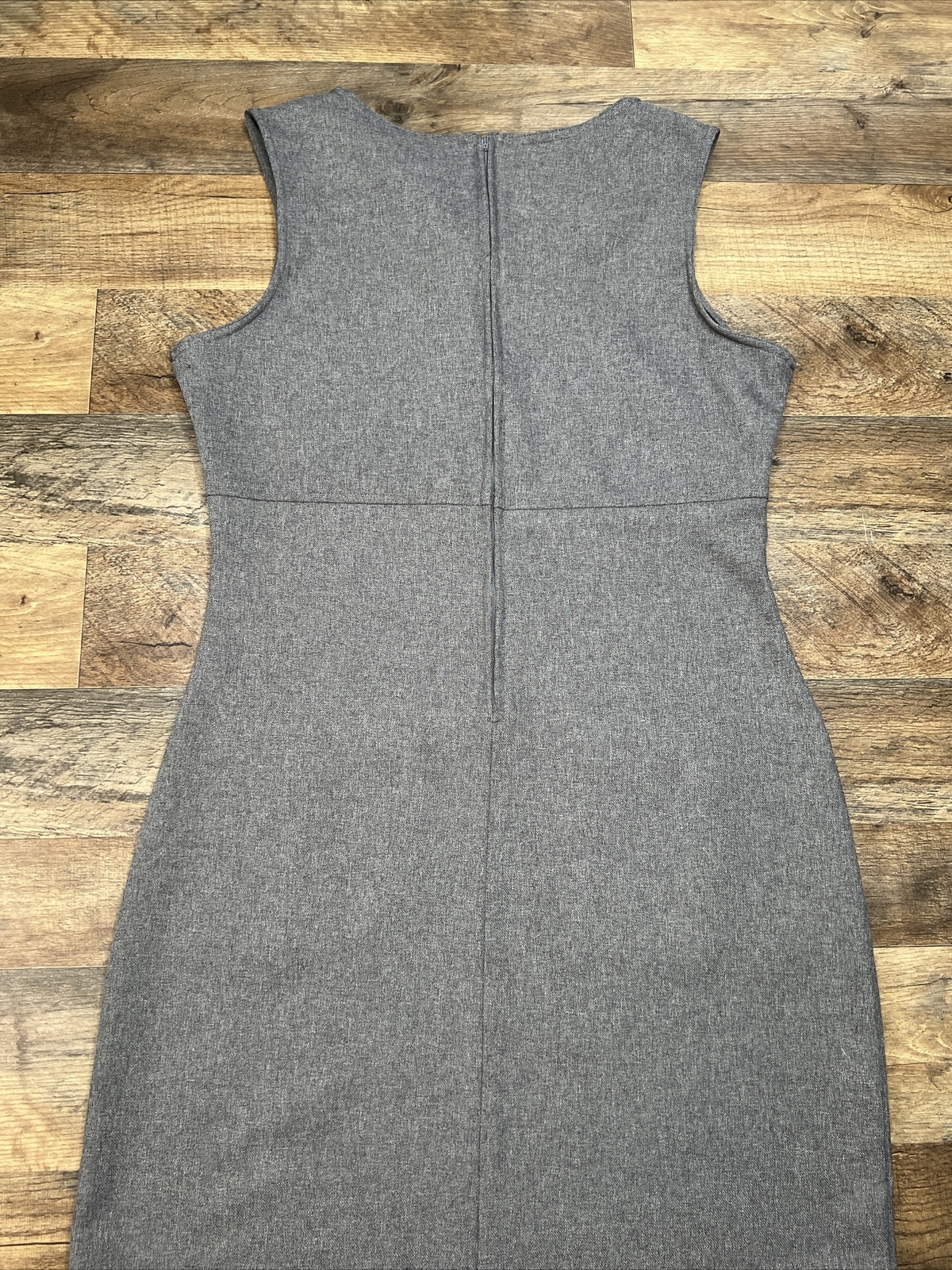 Vintage No Excuses Gray Dress Front Pocket Sleeveless Size Large Preowned