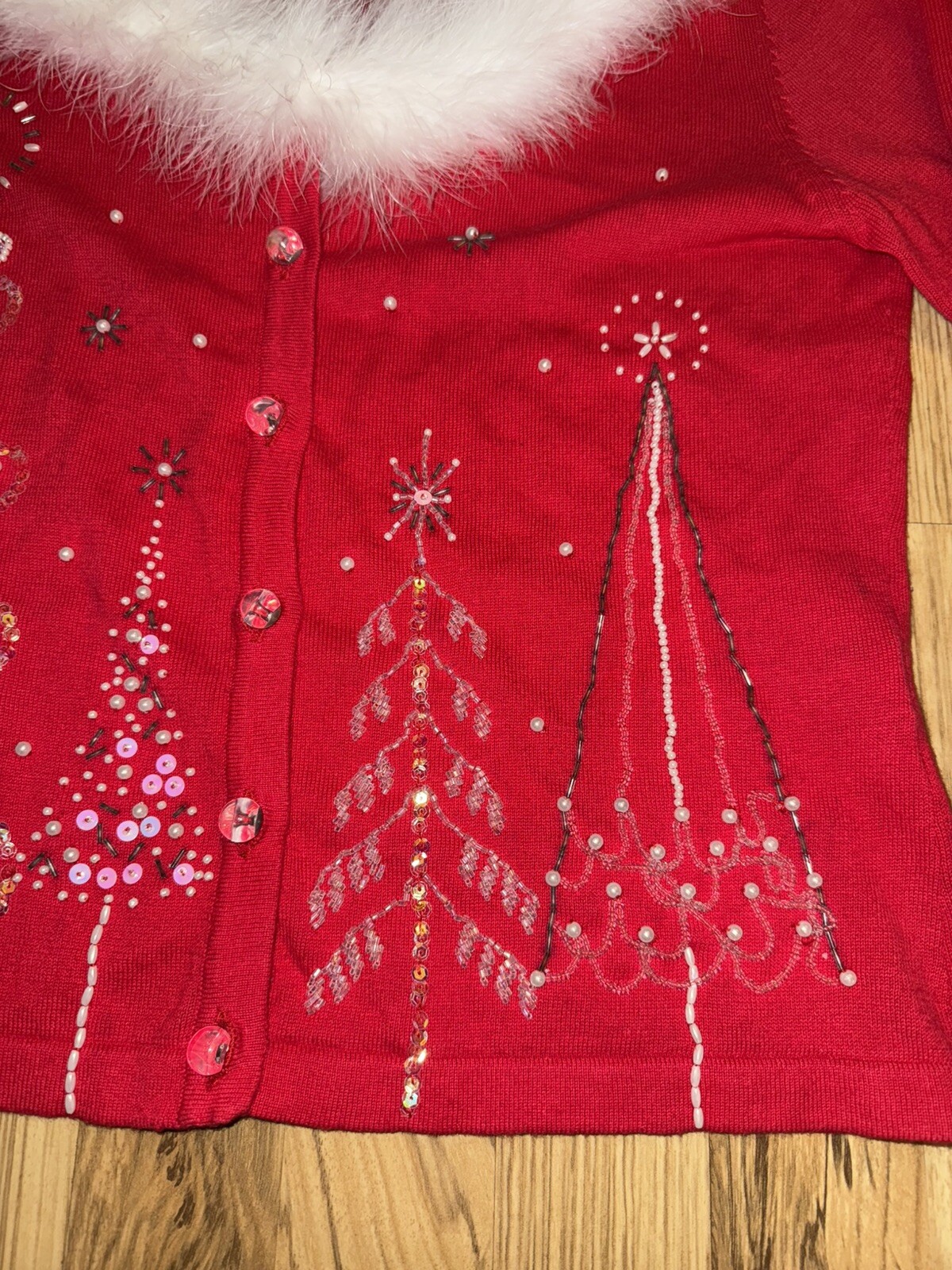 Jack B Quick Christmas Sweater Vintage Sexy Mrs Clause Santa Mohair Petite Small