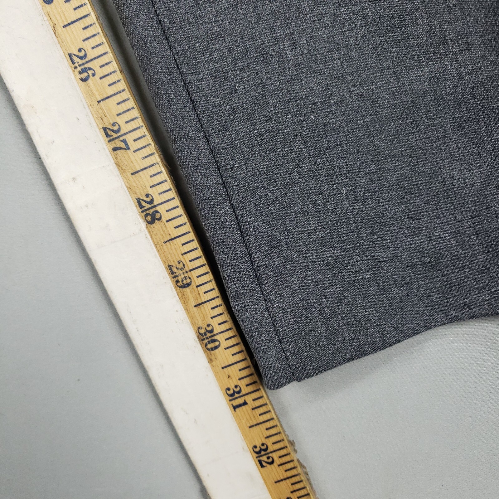 Vtg 70s Levis Bend Over Pants Women 34 Gray Polyester Slacks High Rise Waisted