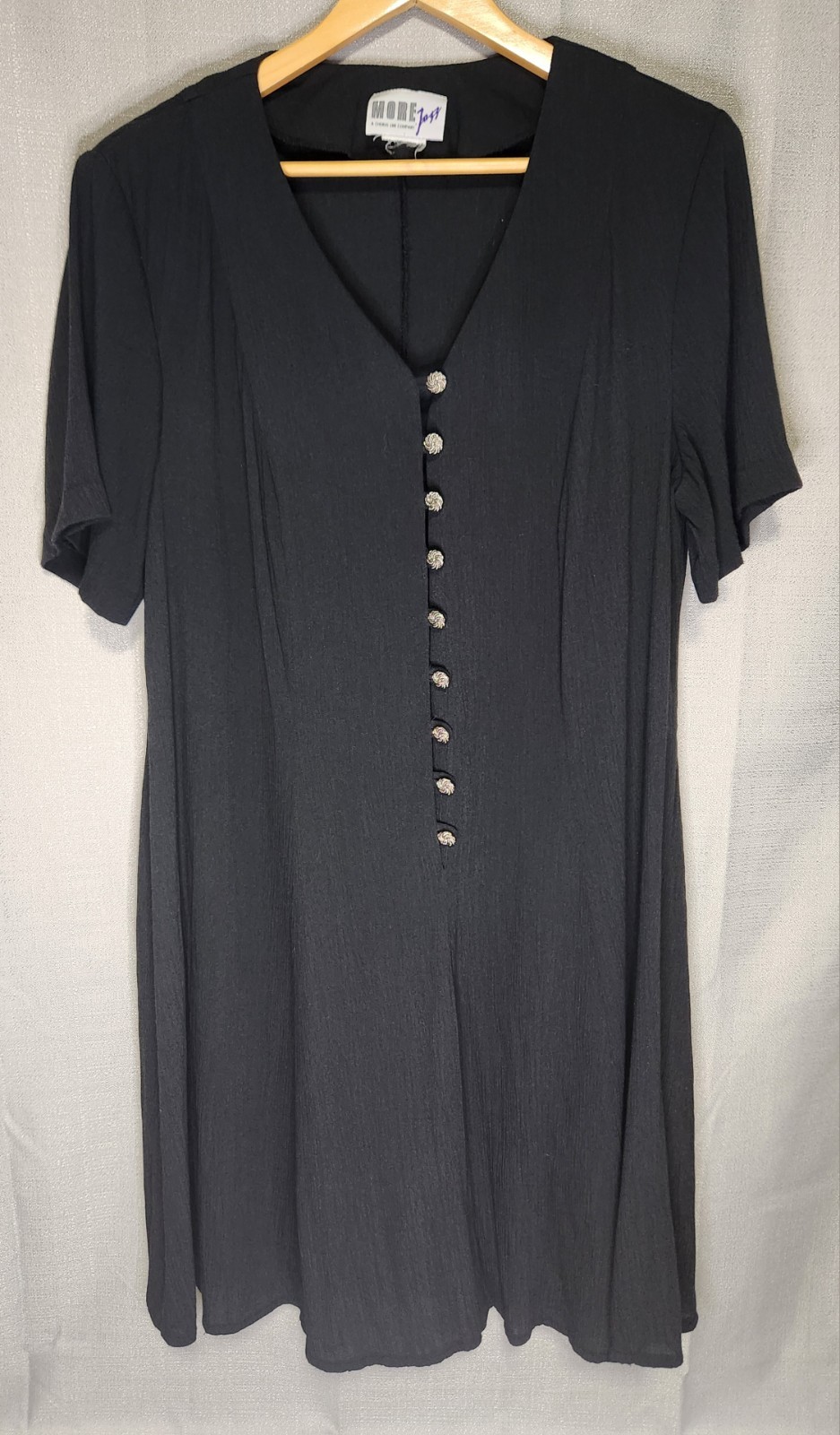Vintage 80s/90s More Jazz A Chorus Line Co Midi Light-Spun Black Sheath Dress