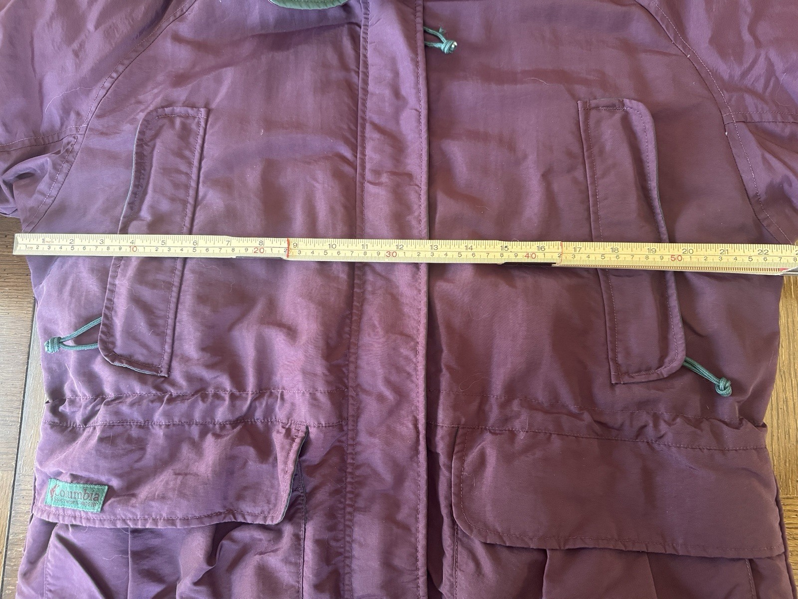 Vintage Women’s Columbia Down Filled Full Zip Parka Winter Jacket Purple Size M