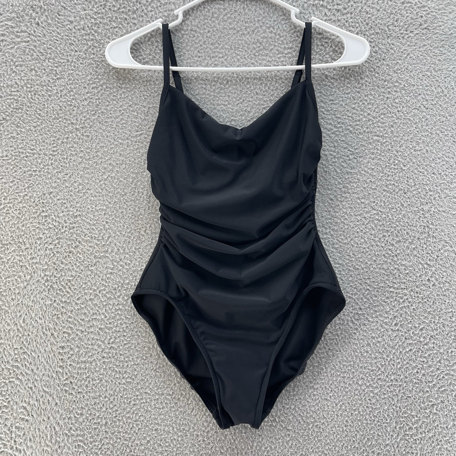 Miraclesuit Swimsuit Women 8 Black One Piece Padded USA Union Made Slimming VTG*