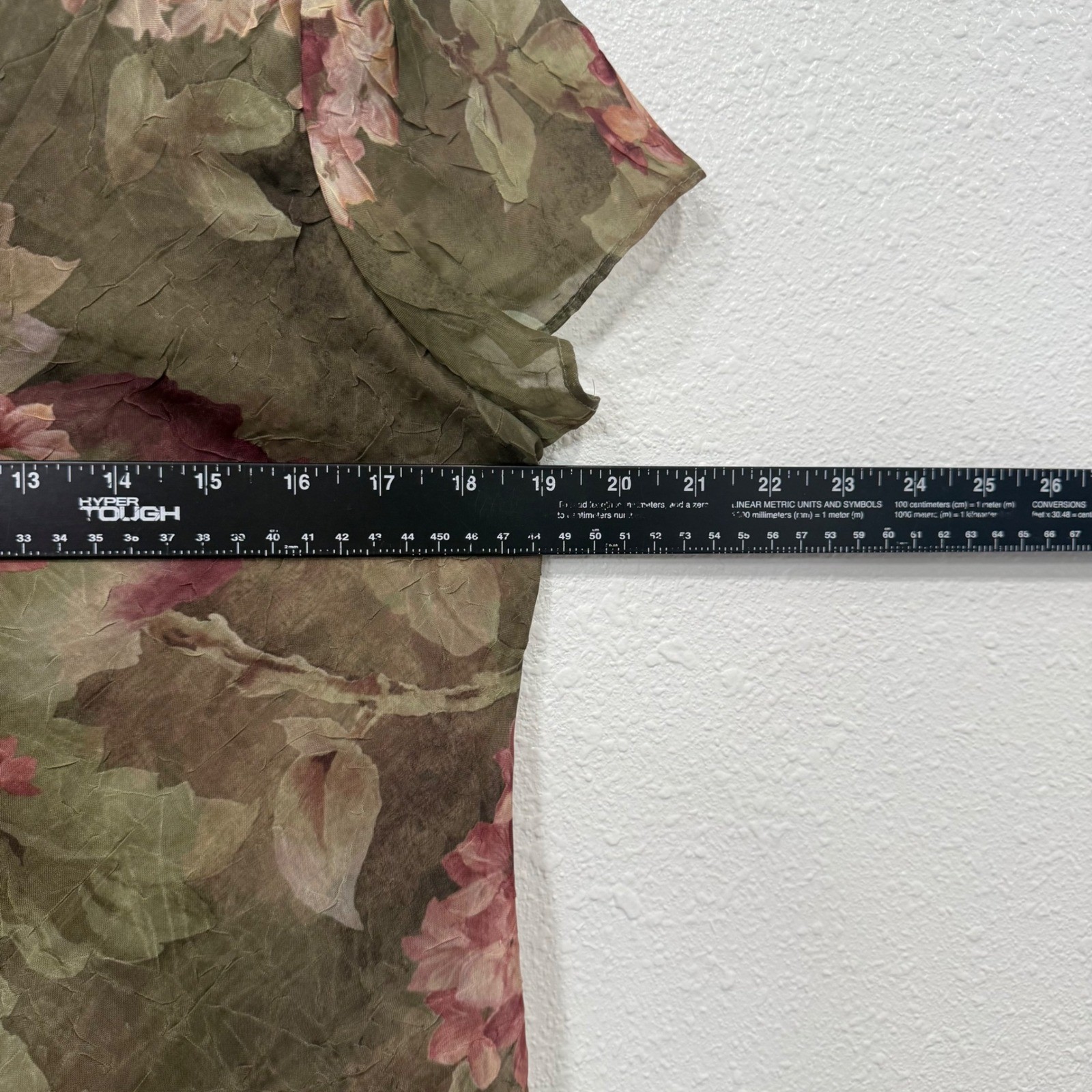 Miss Dorby Vintage Floral Maxi Dress Olive Green Hydrangea Print 12 8663117
