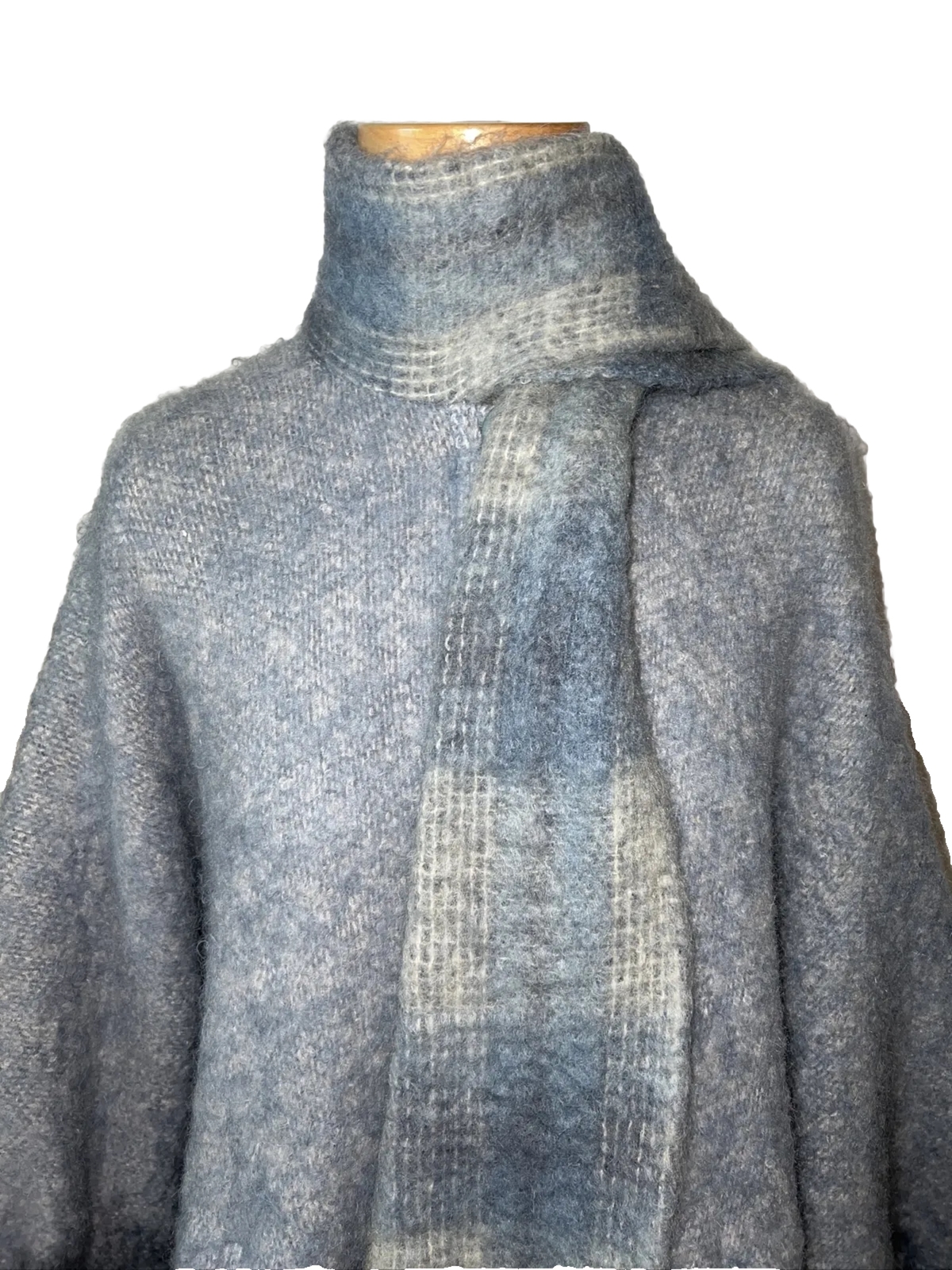Donegal Design Size 36 Medium Vintage Mohair Jacket Cuff Sleeves Oversized Coat