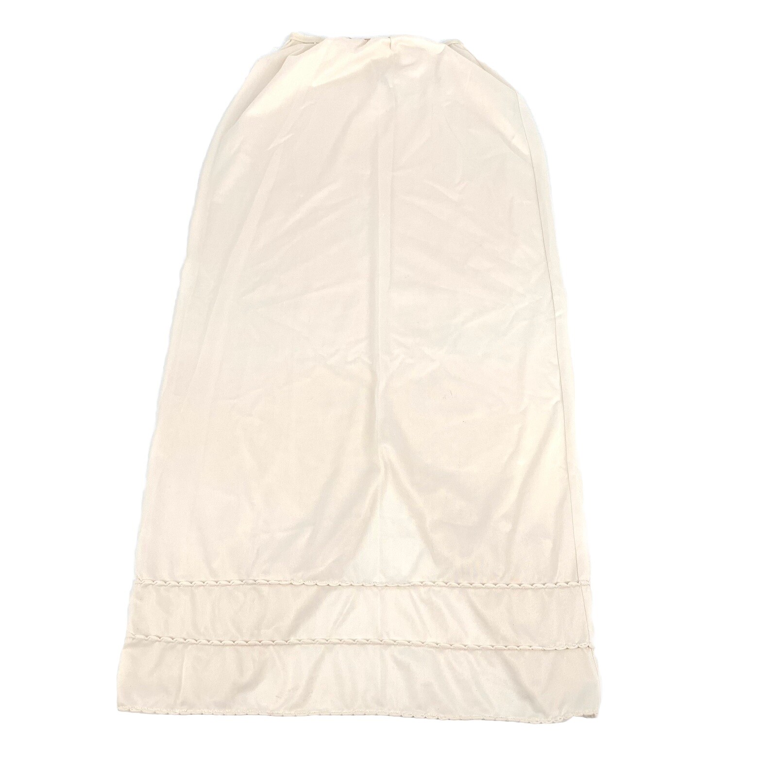 Vintage 1950s American Maid Mid Length Slip Skirt Size 9 Womens Ivory Cream M