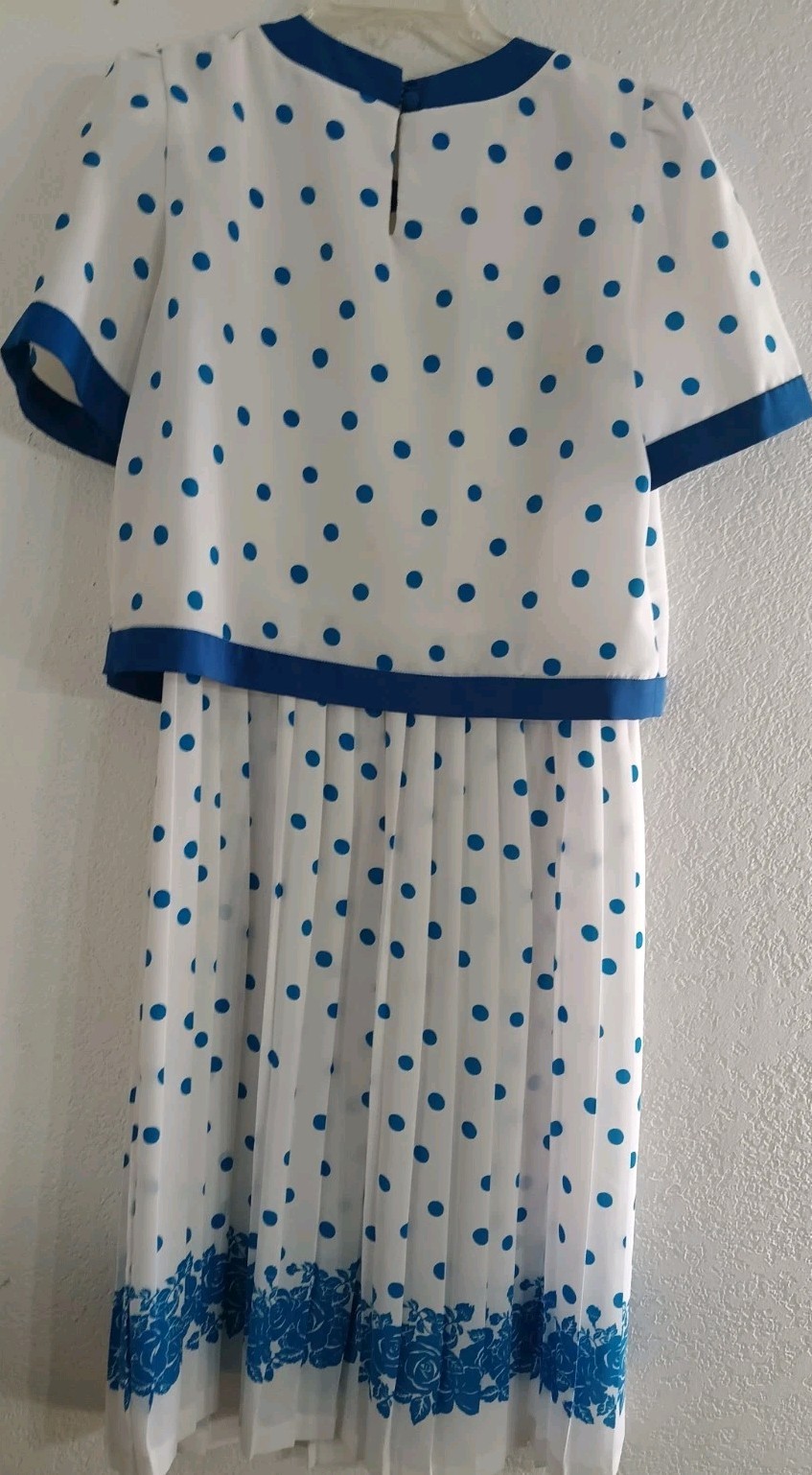 Vtg 80s ANDREA GAYLE Leslie Fay Secretary Librarian Blouse Skirt Dress 8