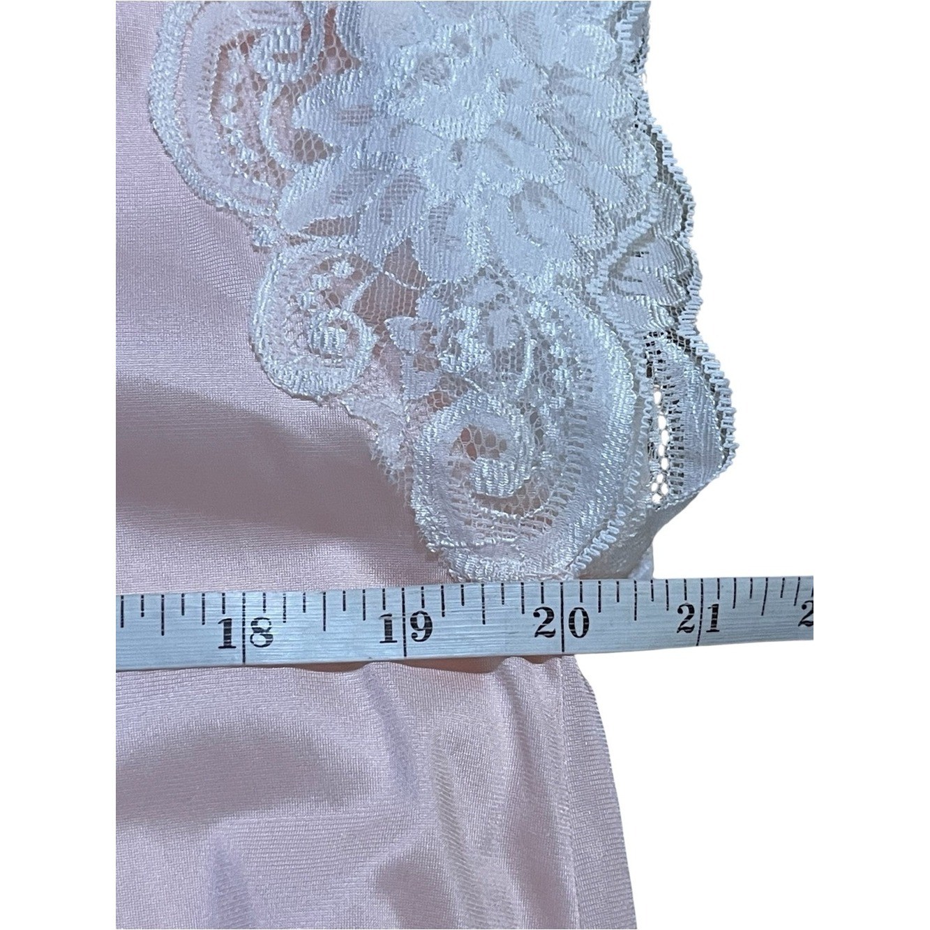 Vintage Bert Yelin for Iris Blush Pink Nylon Lace Yoke Maxi Nightgown L 16