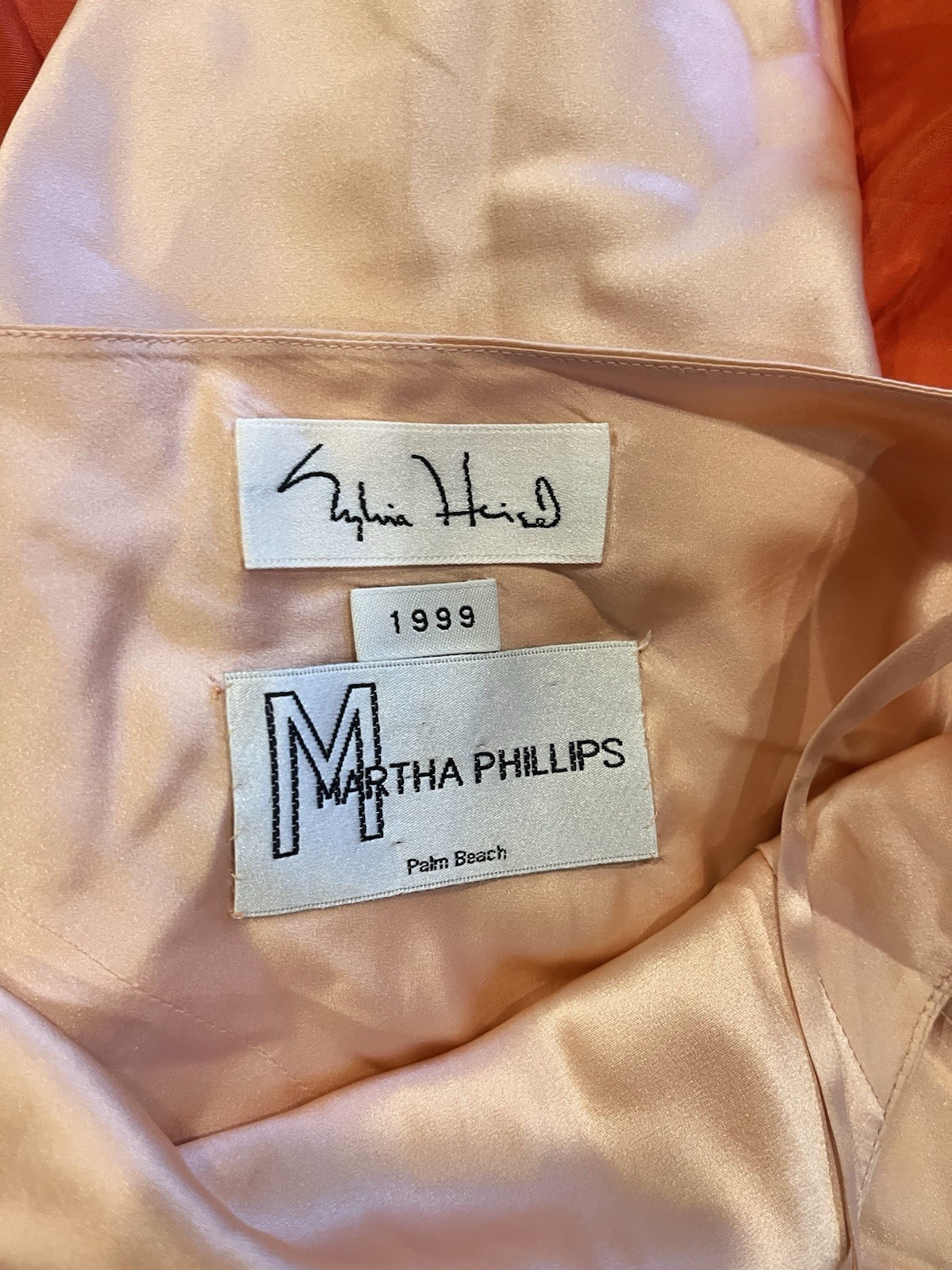 Vintage 90’s Martha Phillips 100% silk Long Pink Slip Dress Elegant Evening Gown