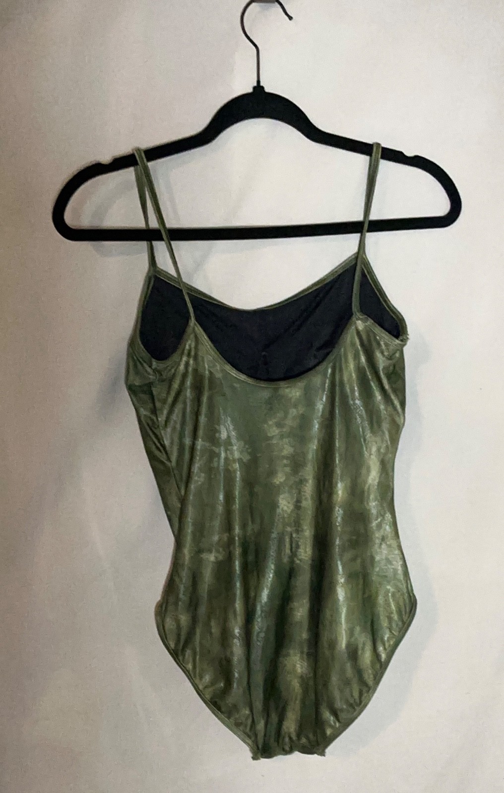 Cazimi vintage Green snakeskin pattern underwire 8D rare modest one piece swimsu