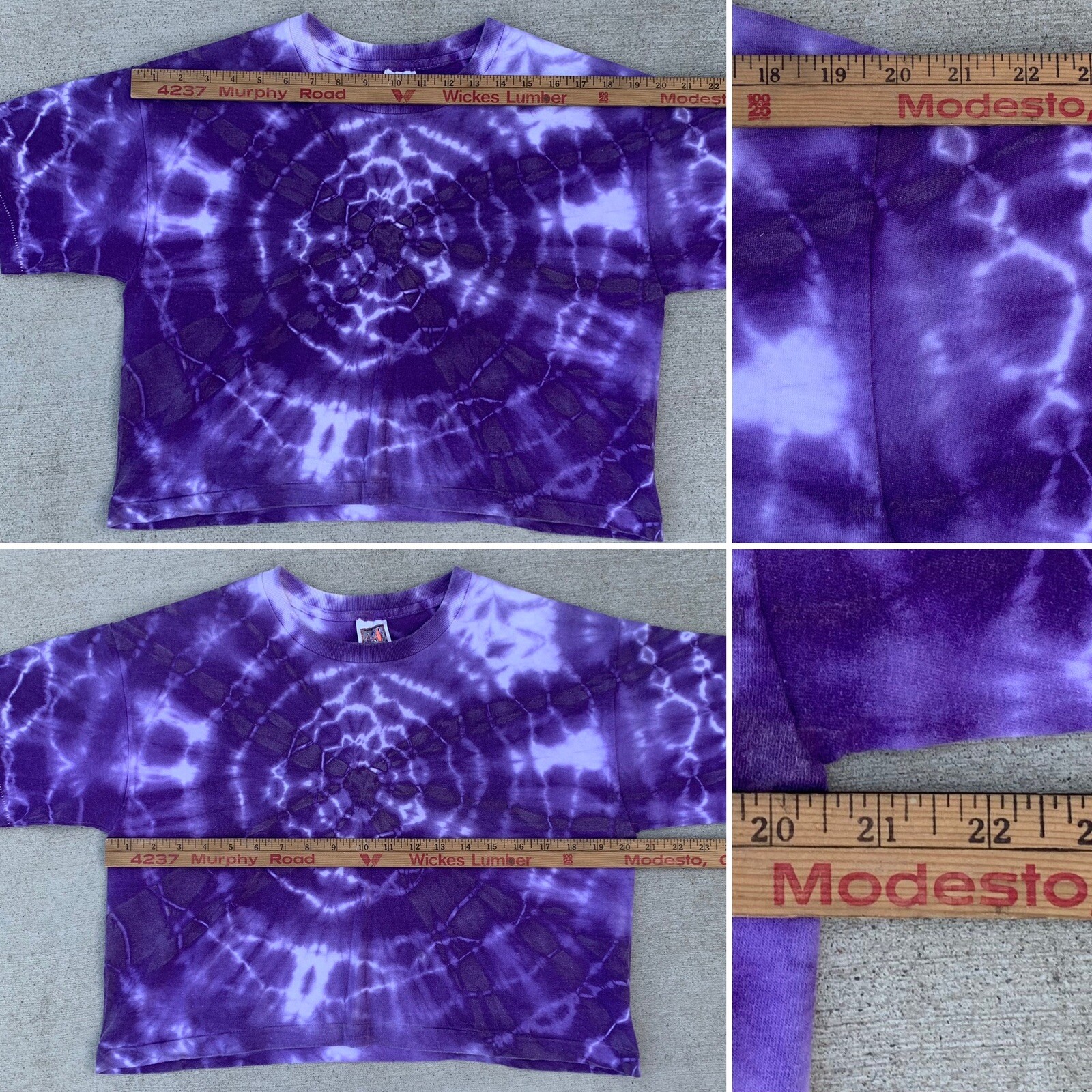 Vintage Fun N Sun T-Shirt Tie Dye Crop Top made in USA one size