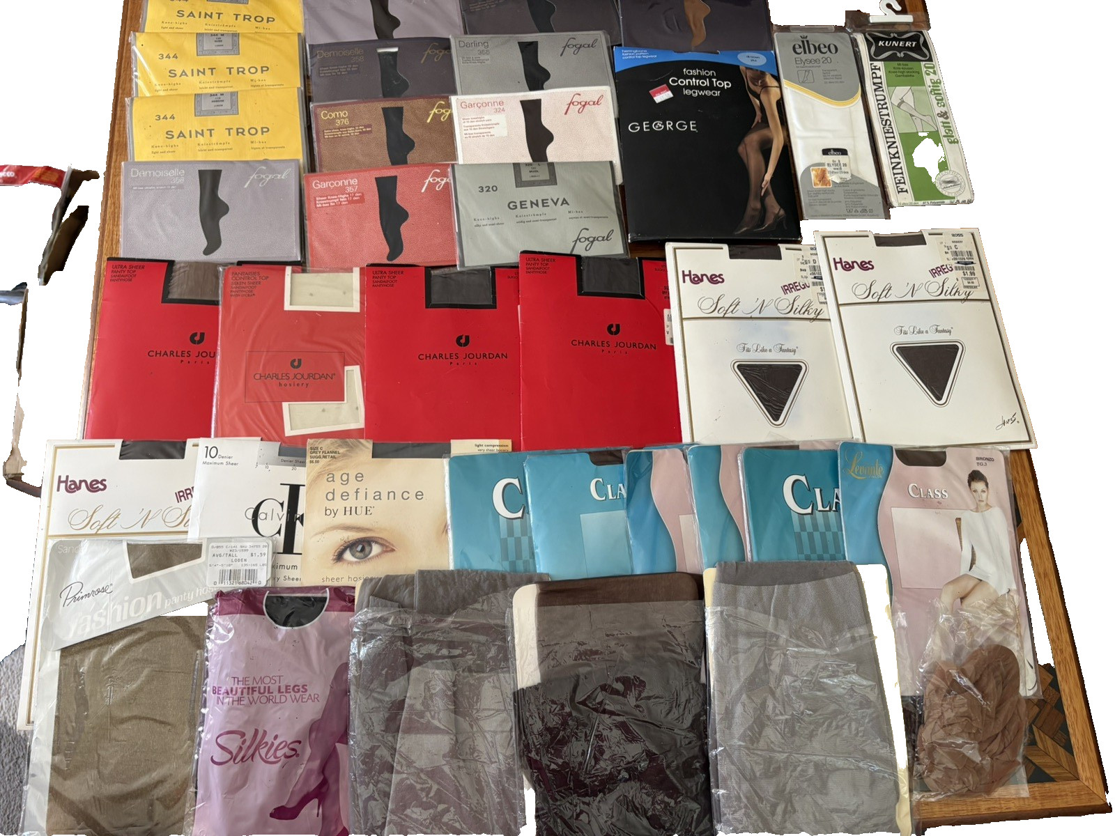 Lot of Vintage 37 Sheer Panty Hose and Sheer Socks Different Brands
