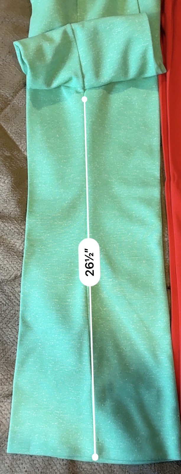 2 Vintage Polyester Pants 1970’s Era Sz Small Green Orange Halloween Stage Wear