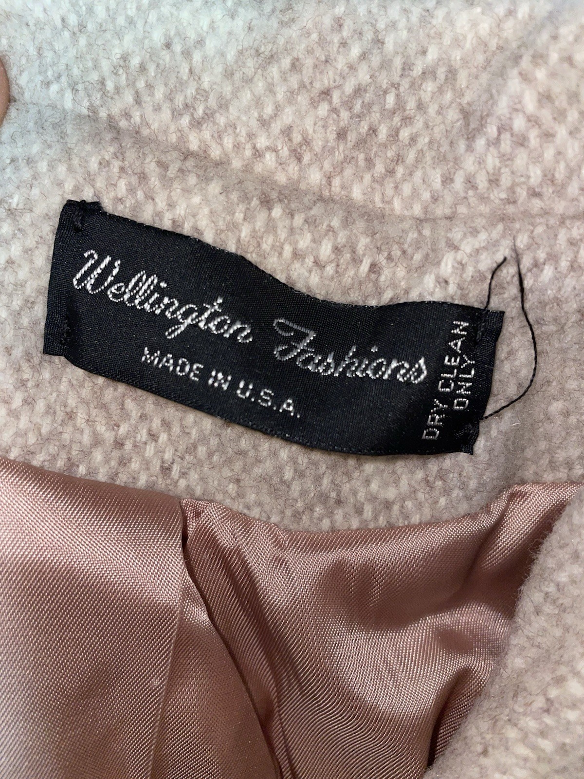 Vintage Wellington Fashions Women’s Heavy Coat Jacket Made In USA Small? No Tag