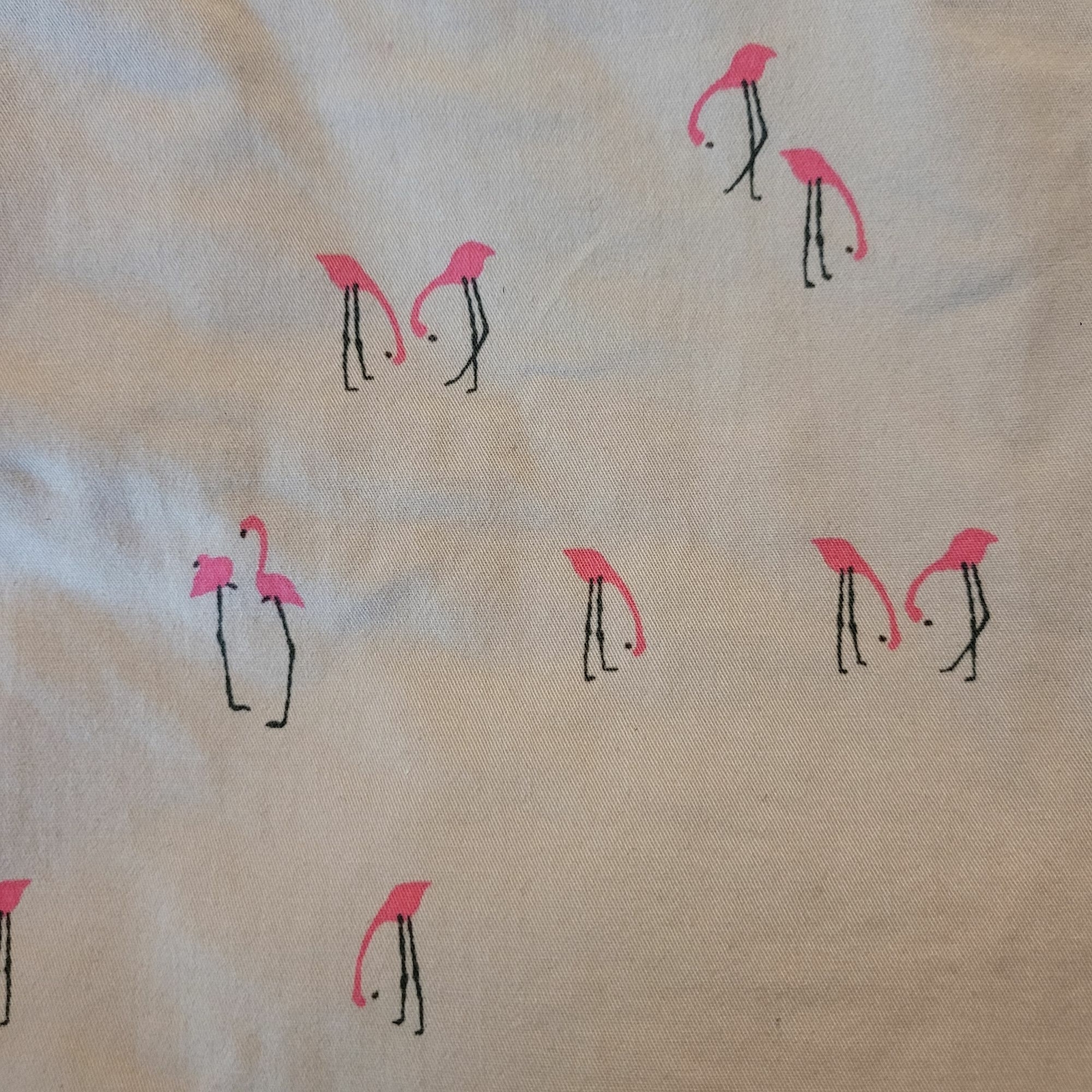 Vintage 90’s Skort 6 Tan Novelty Flamingo Print Skirt A-line Mini Stretch Cotton