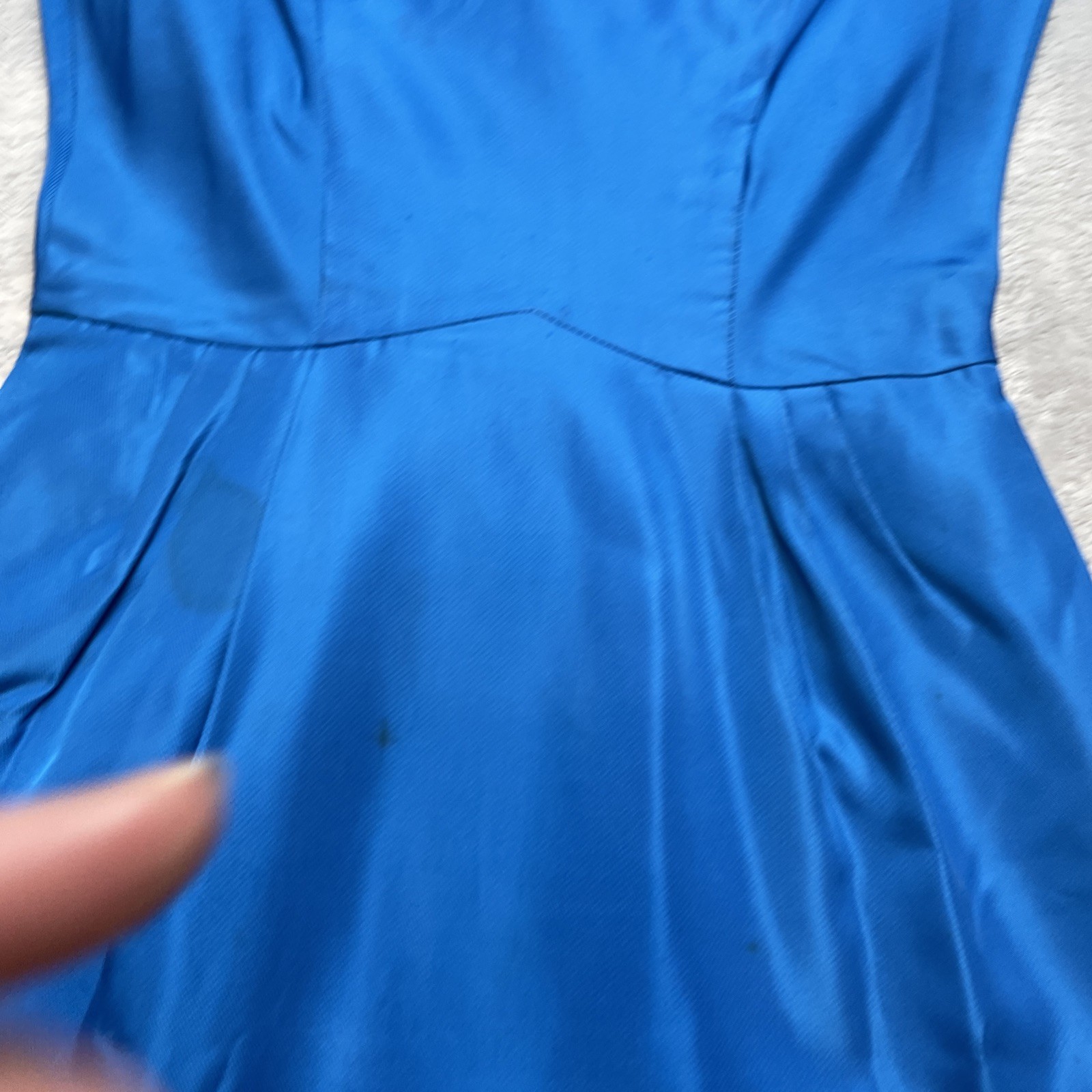 Vtg 50s Lorrie Deb San Francisco Dress Size 5 Turquoise Cocktail Overskirt 60s