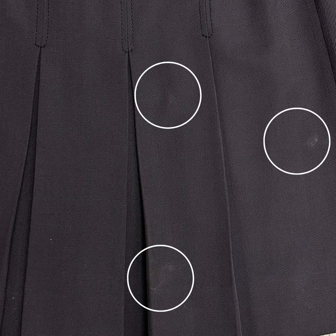Vintage Celine 70s Wool Horsebit Brown Pleated Skirt