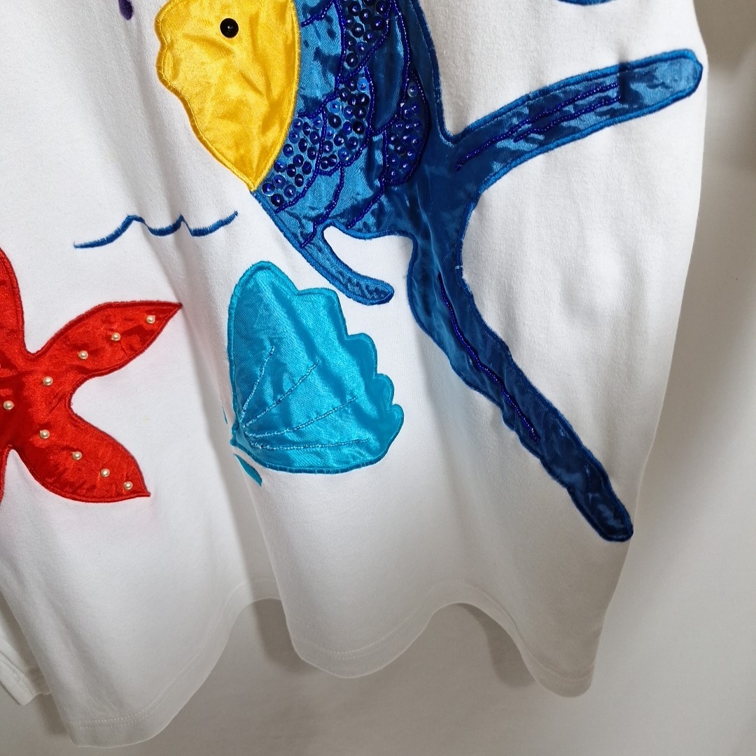 Vtg Hasting & Smith Stitched Fish Shirt 1xl