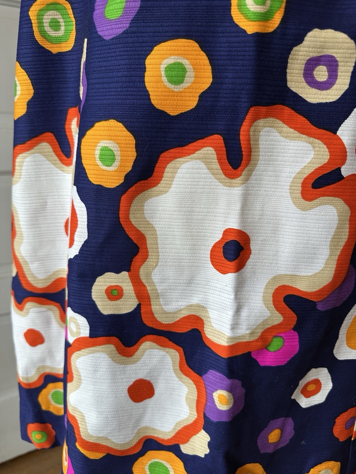 Vintage 60s Alex Coleman Abstract Mod Floral Print Dress EUC!