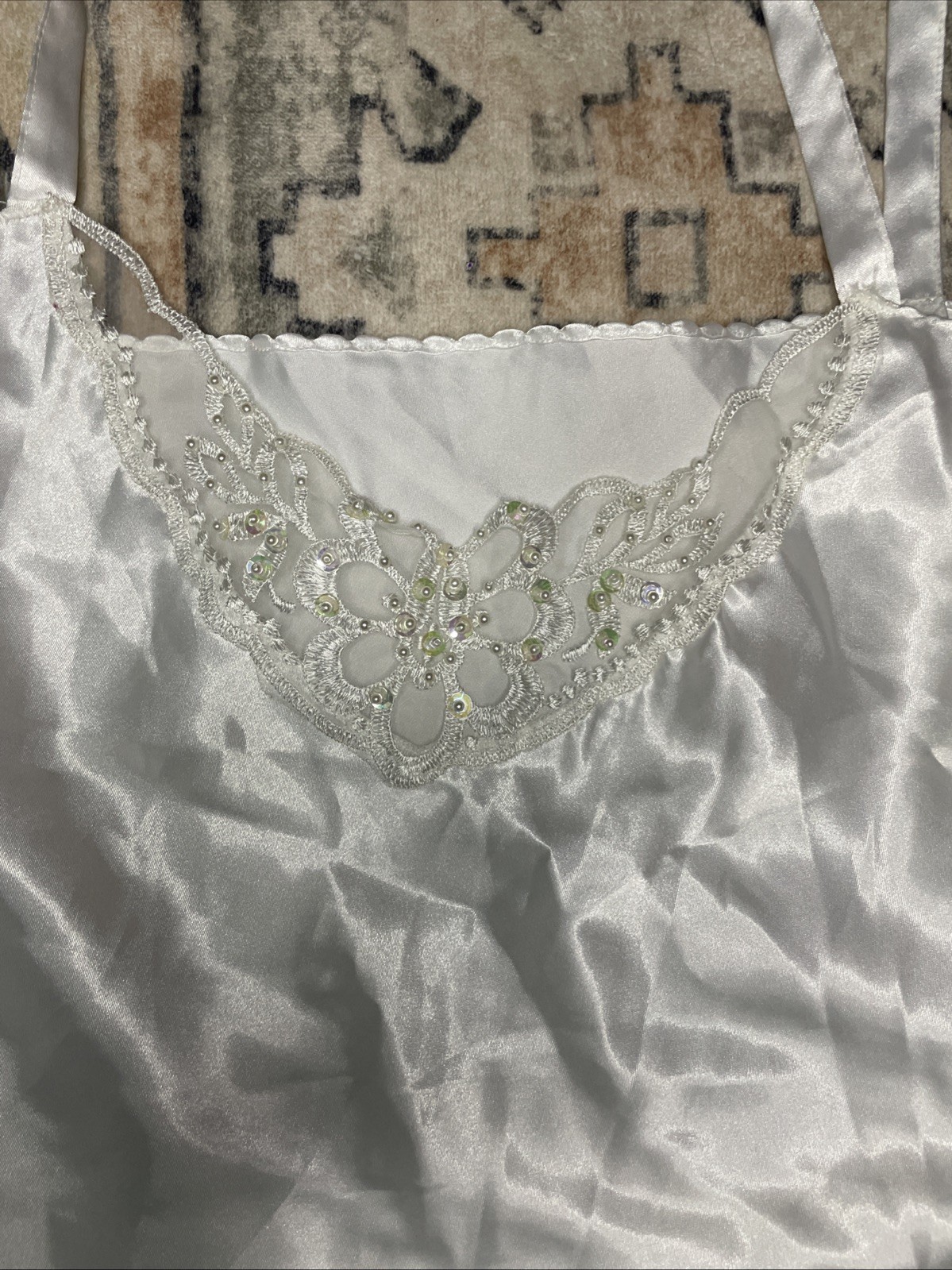 Vintage Body Chic White Lace Camisole Tank Cami Size Large
