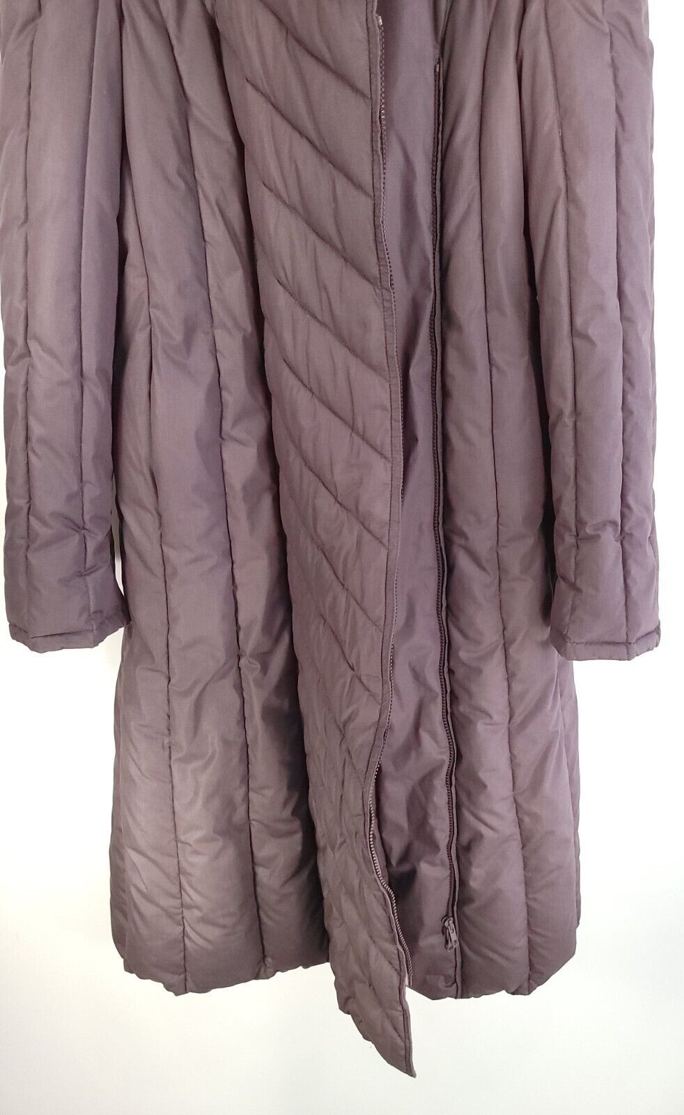 Vintage Count Romi Coat Women’s 12 Purple Front Zip Duck Down Retro