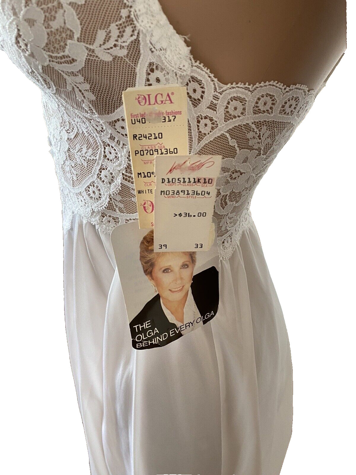 NWT OLGA White 91360 Small Nightgown New with Tags
